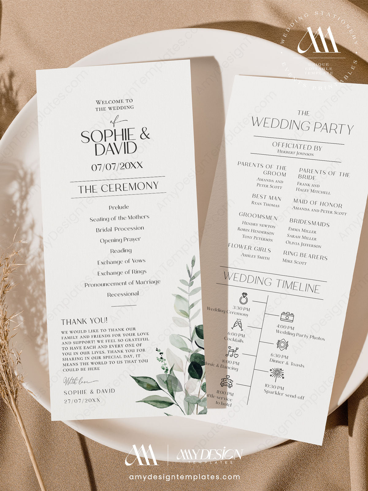 Wedding Programs Card