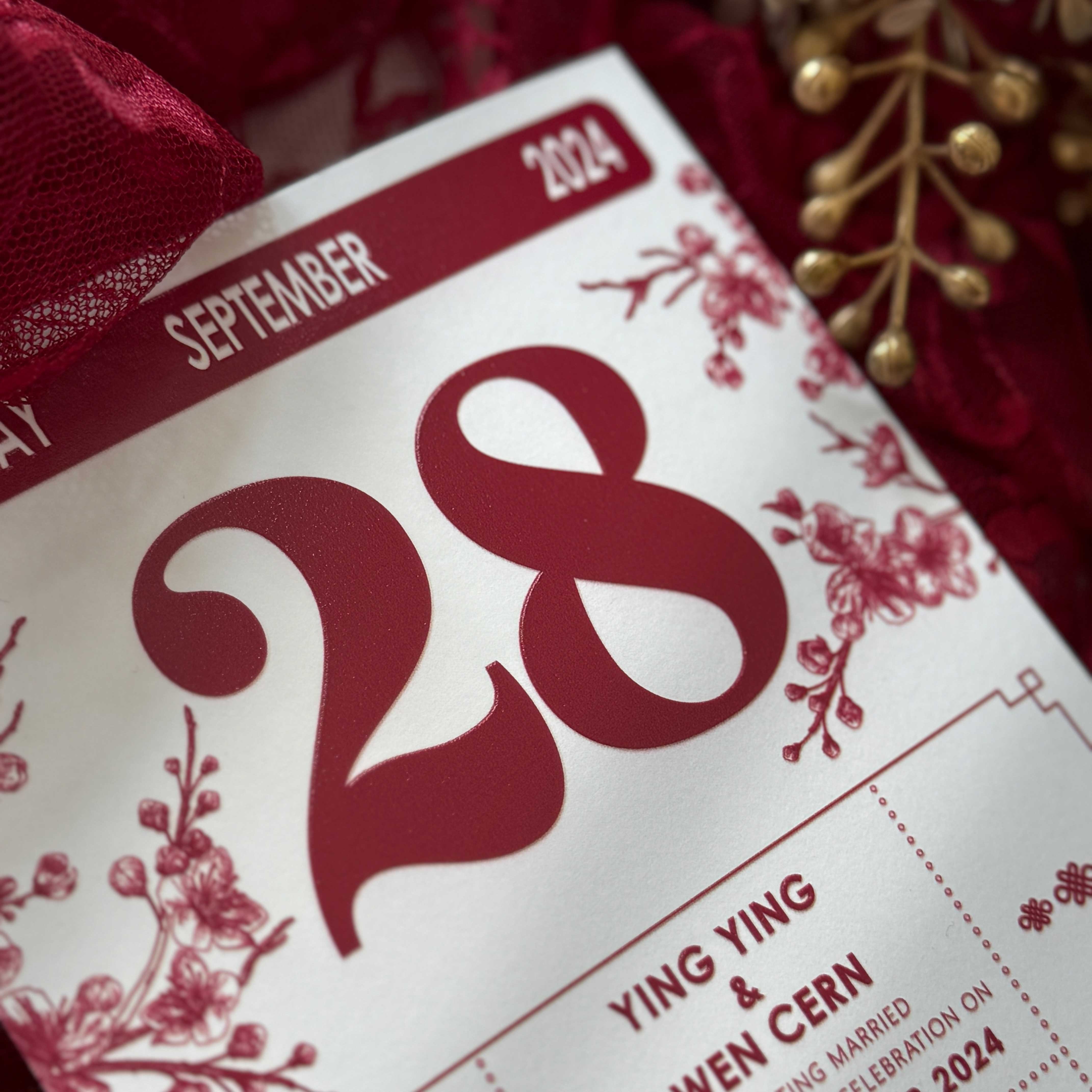 Raised Print Wedding Invitation Malaysia