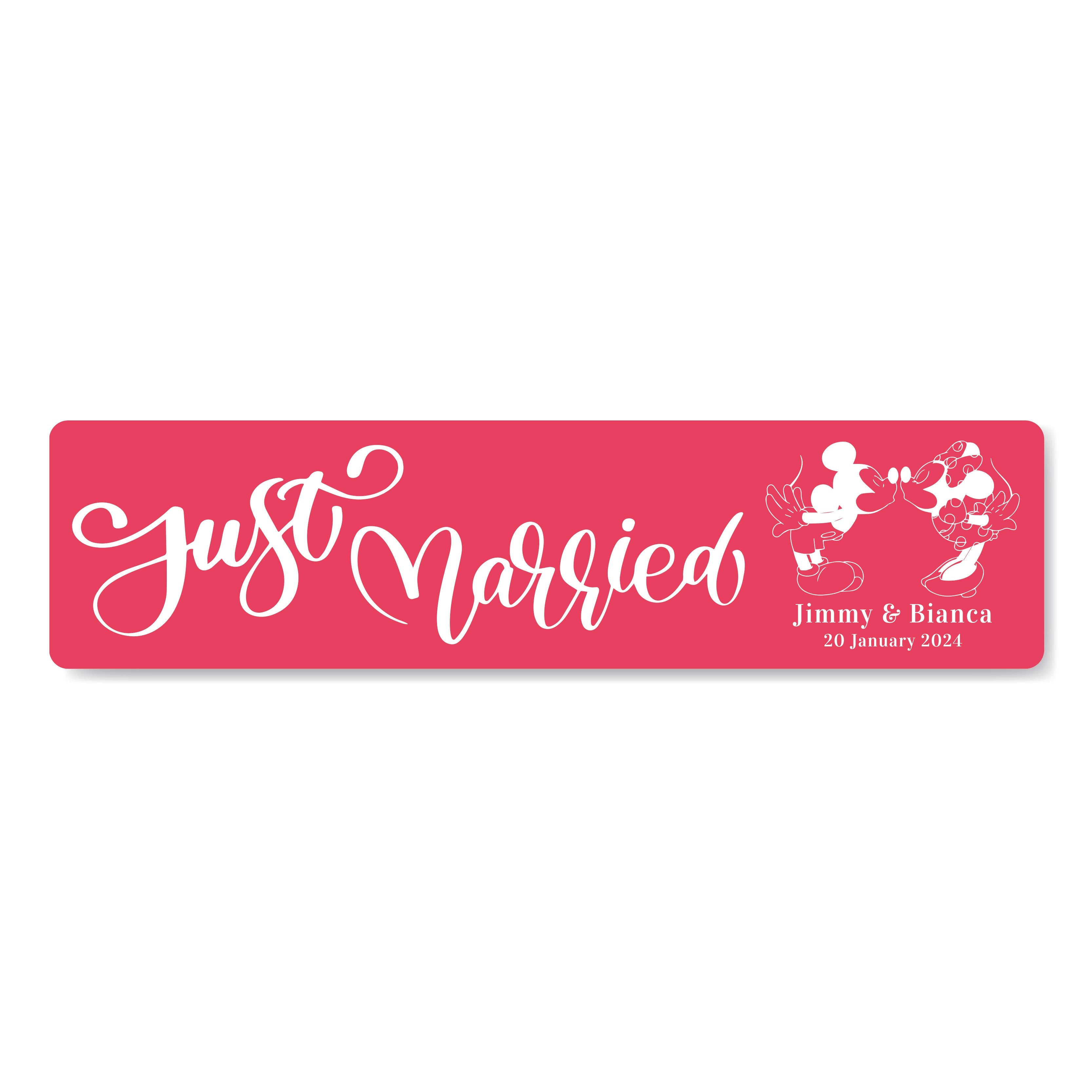 Wedding Car Plate