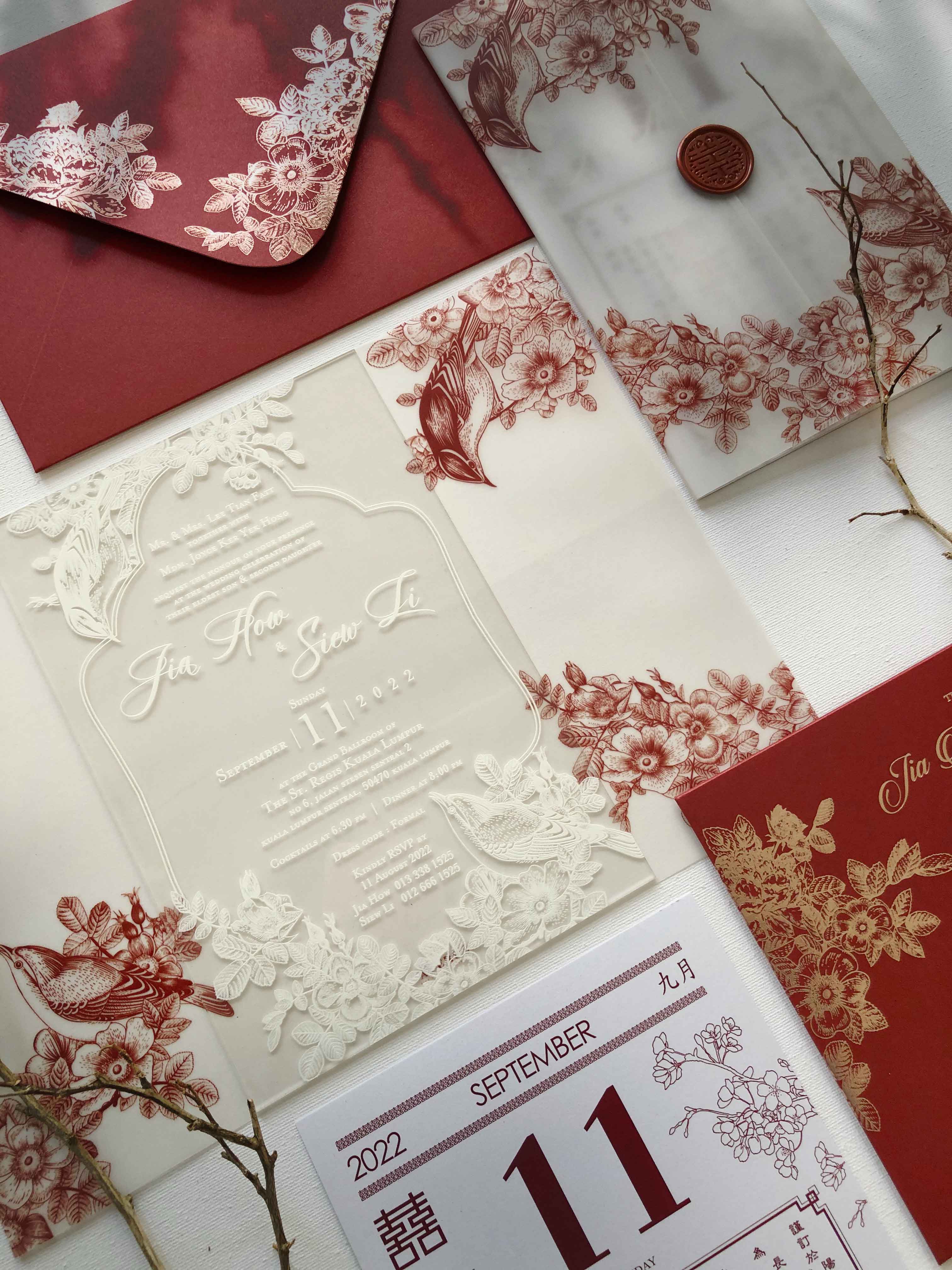 Keepsake Oriental Wedding Invitation | No. 026 Jia How & Siew Li