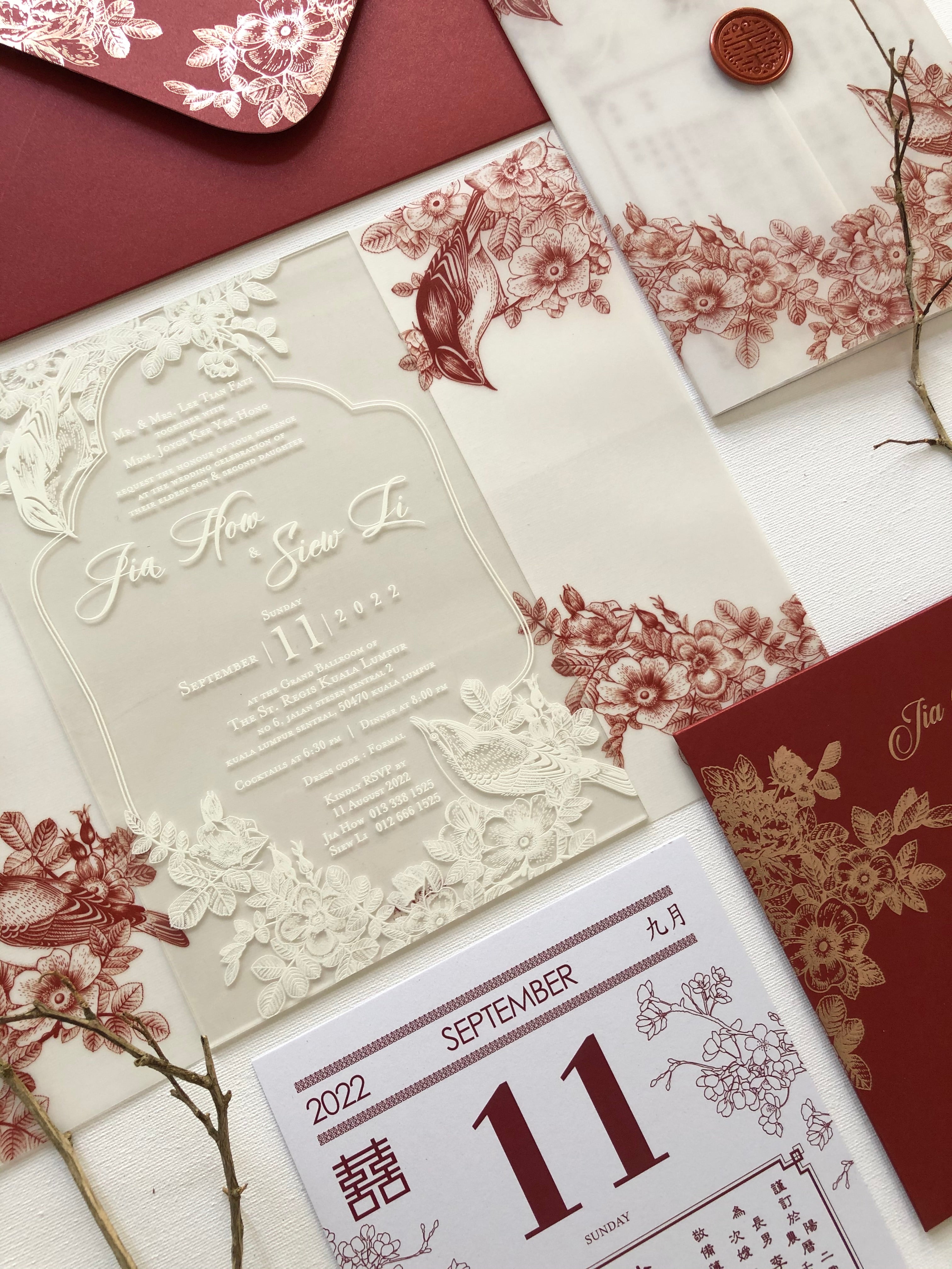 Keepsake Oriental Wedding Invitation | No. 026 Jia How & Siew Li