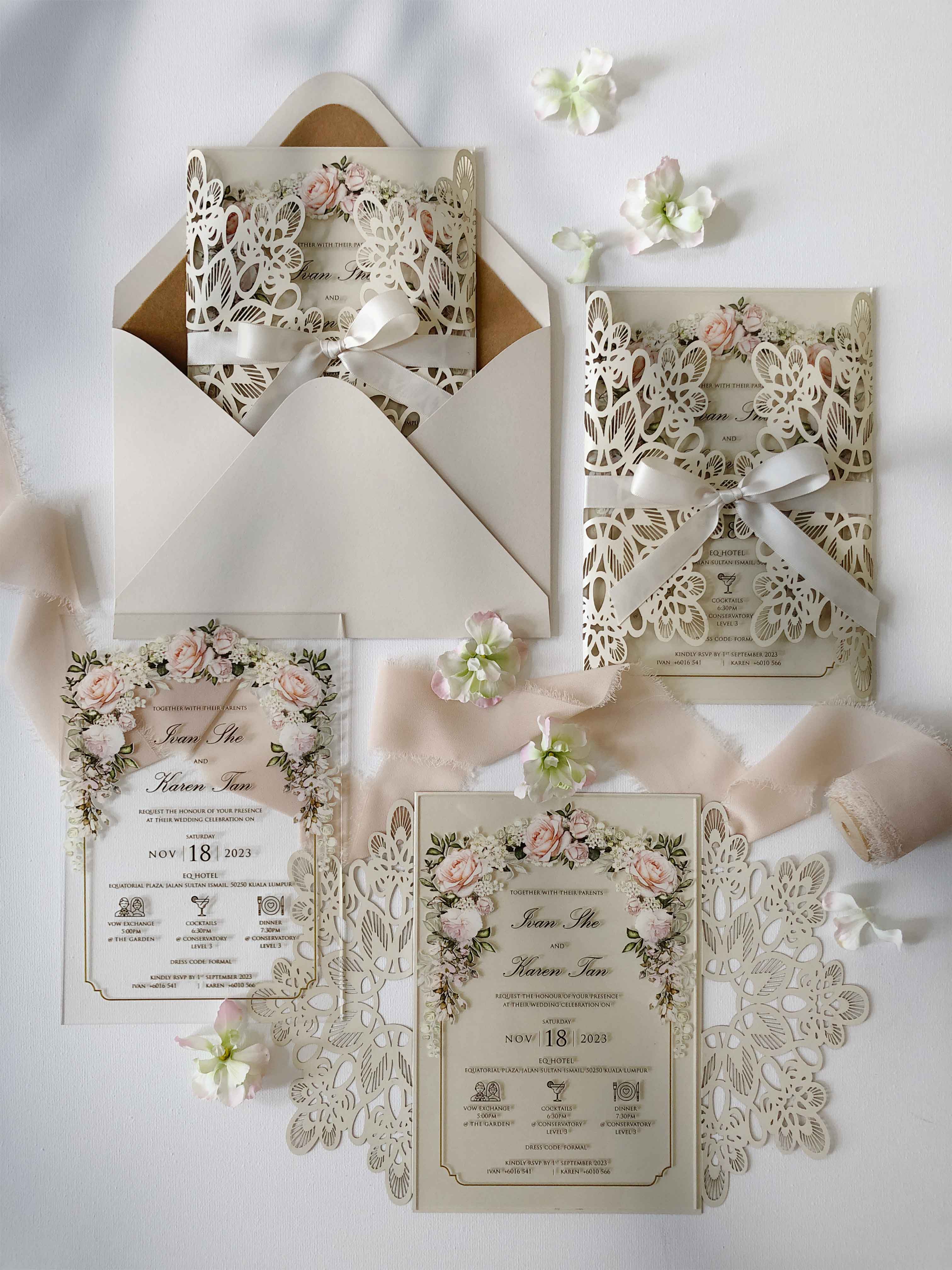 Keepsake Acrylic Wedding Invitation | No. 011 Ivan & Karen