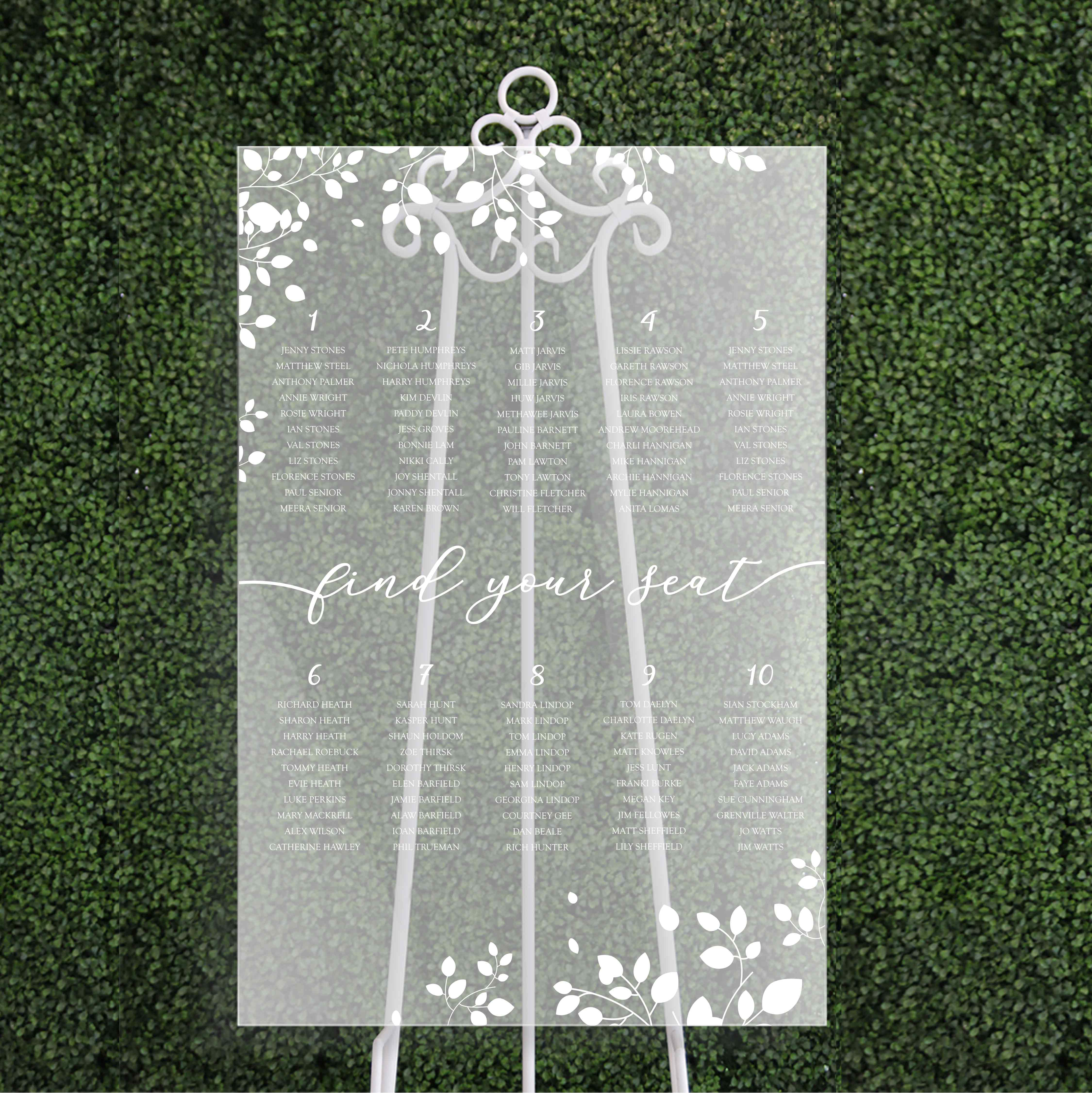 Wedding Seating Chart