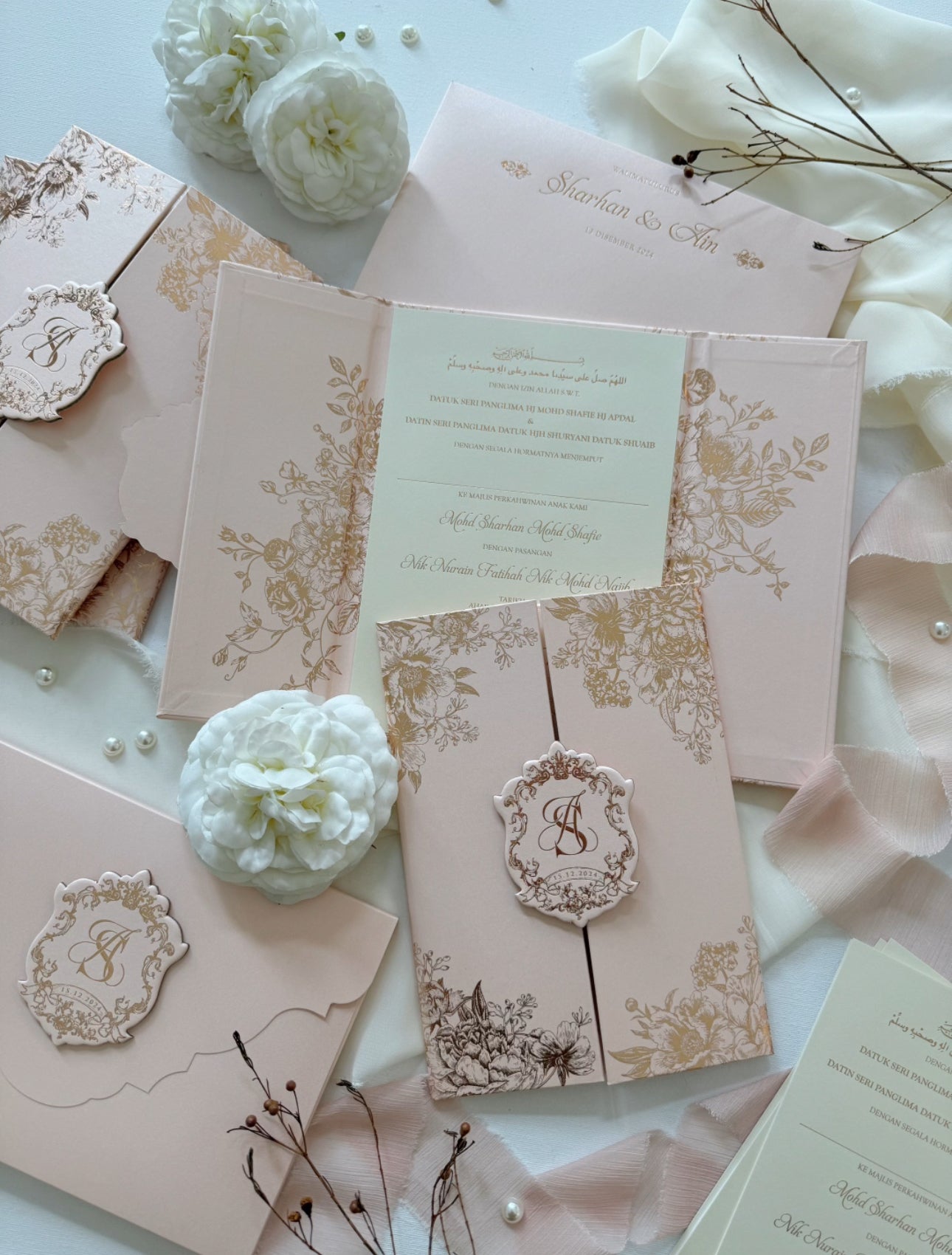 Keepsake Hardcover Wedding Invitation | No. 009 Sharhan & Ain