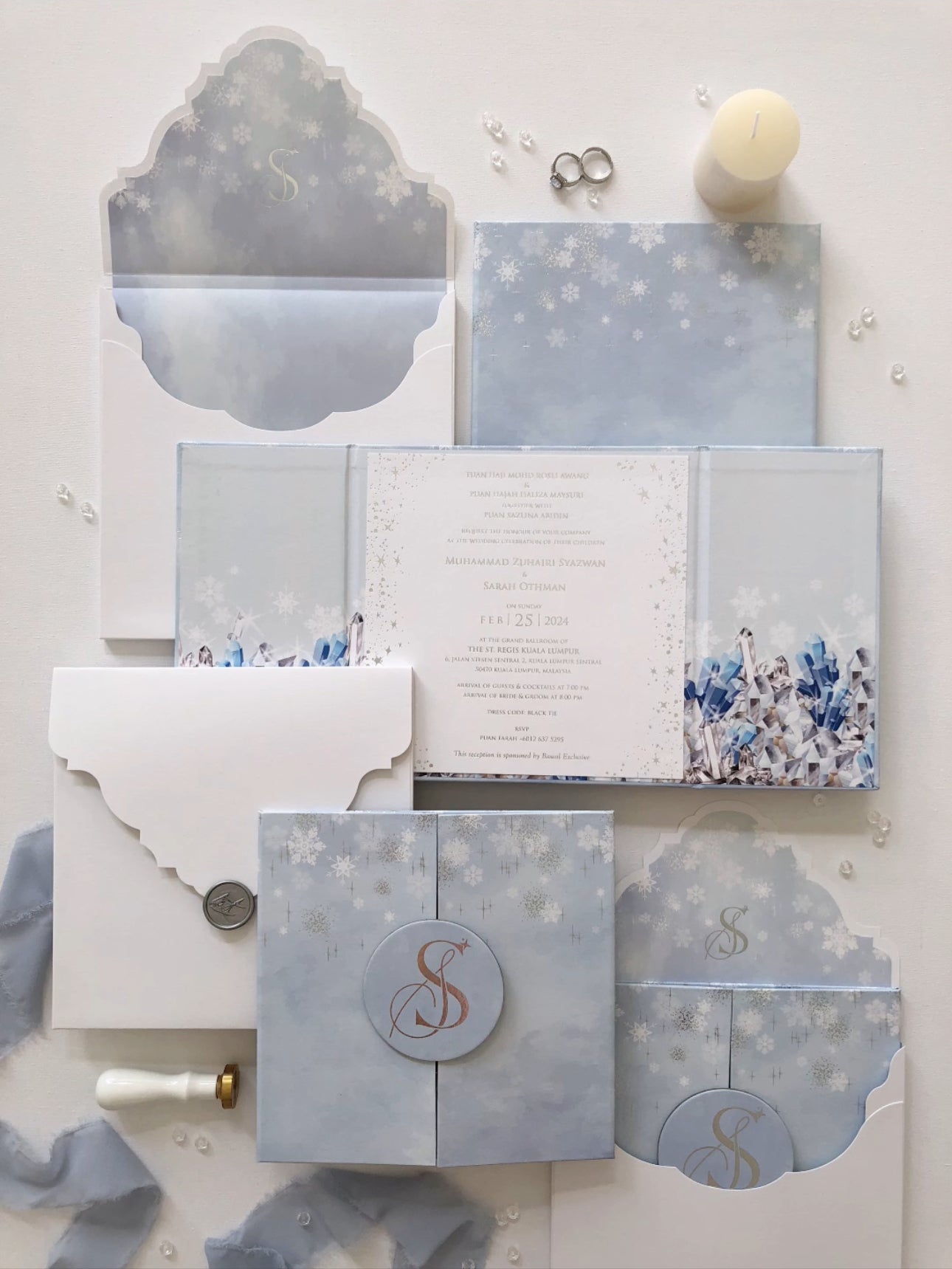 Keepsake Hardcover Wedding Invitation | No. 003 Syazwan & Sarah