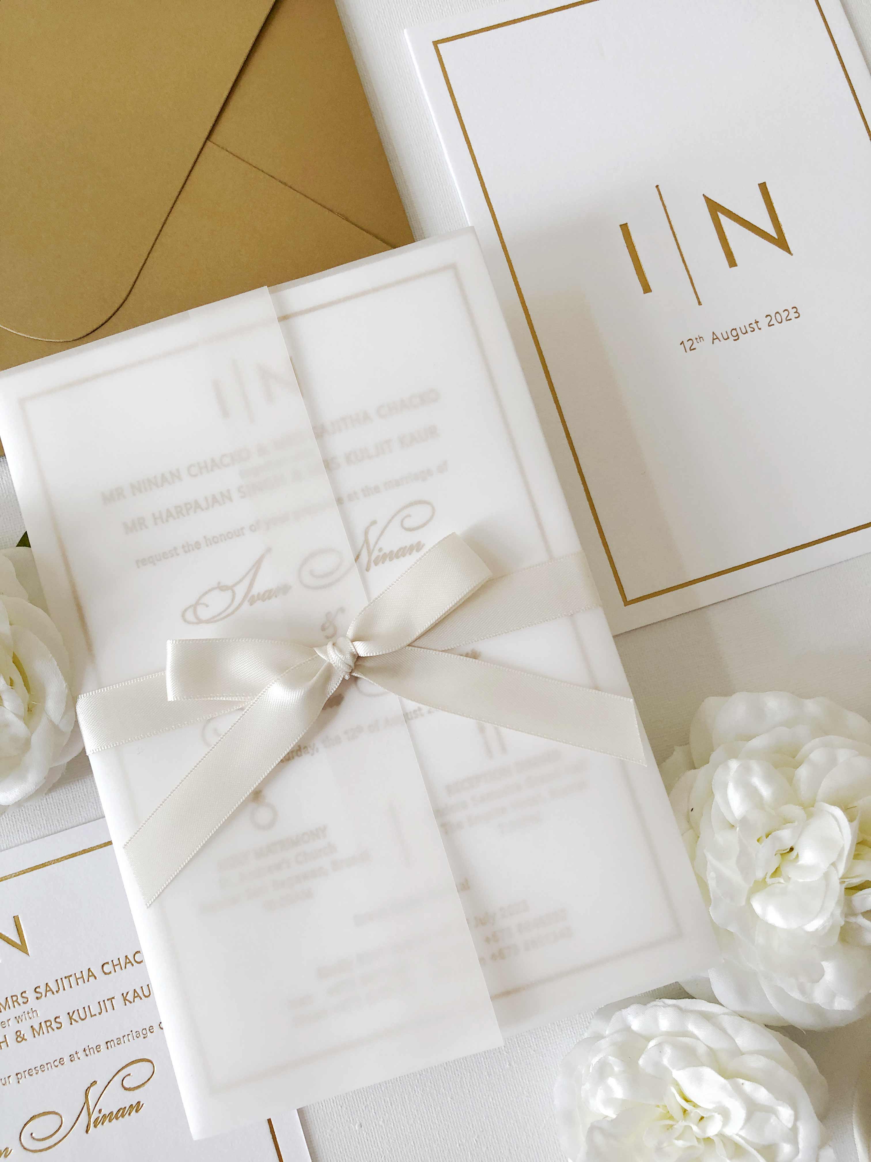 Keepsake Heavyweight Cotton 600gsm Wedding Invitation | No. 025 Ivan & Navrita