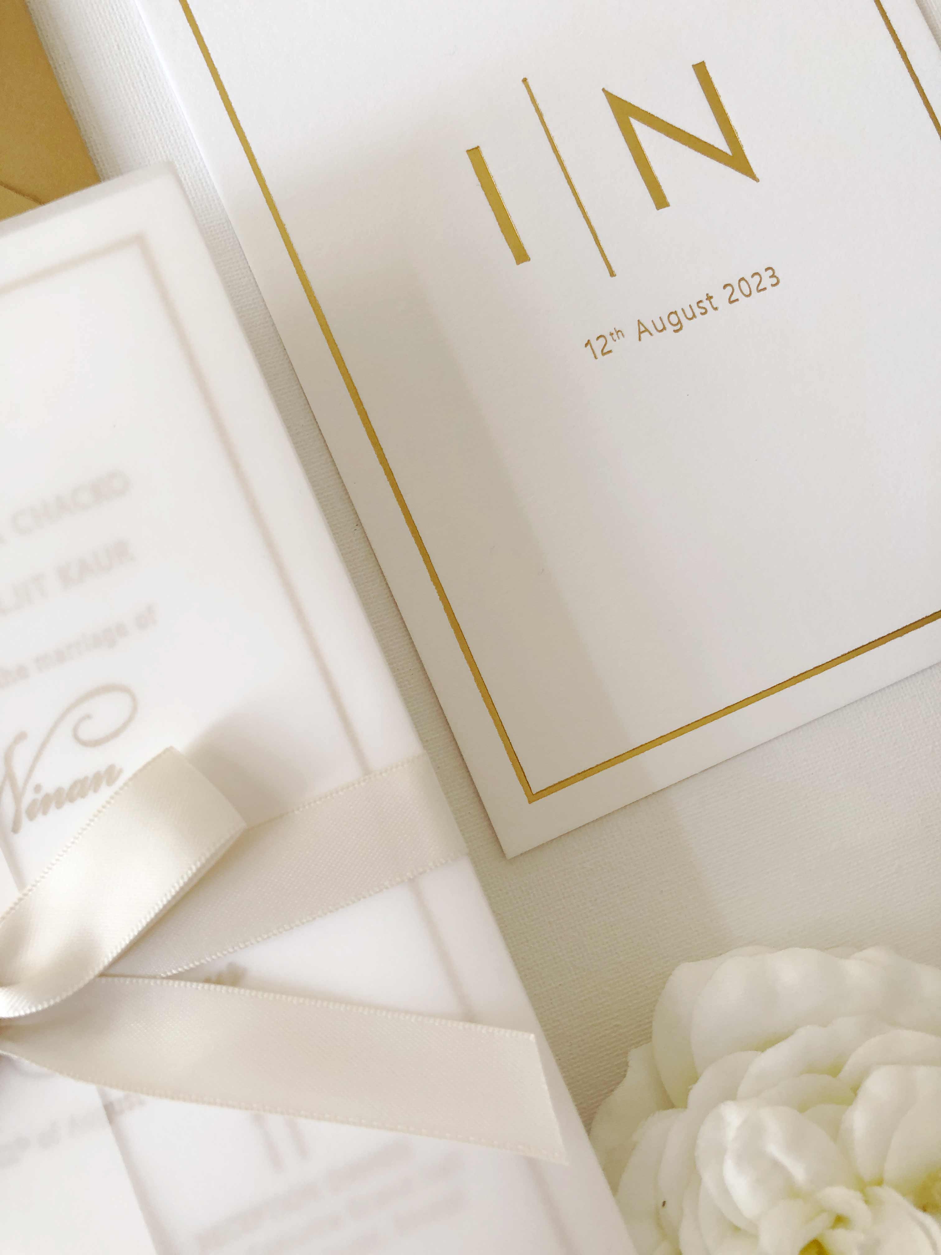 Keepsake Heavyweight Cotton 600gsm Wedding Invitation | No. 025 Ivan & Navrita