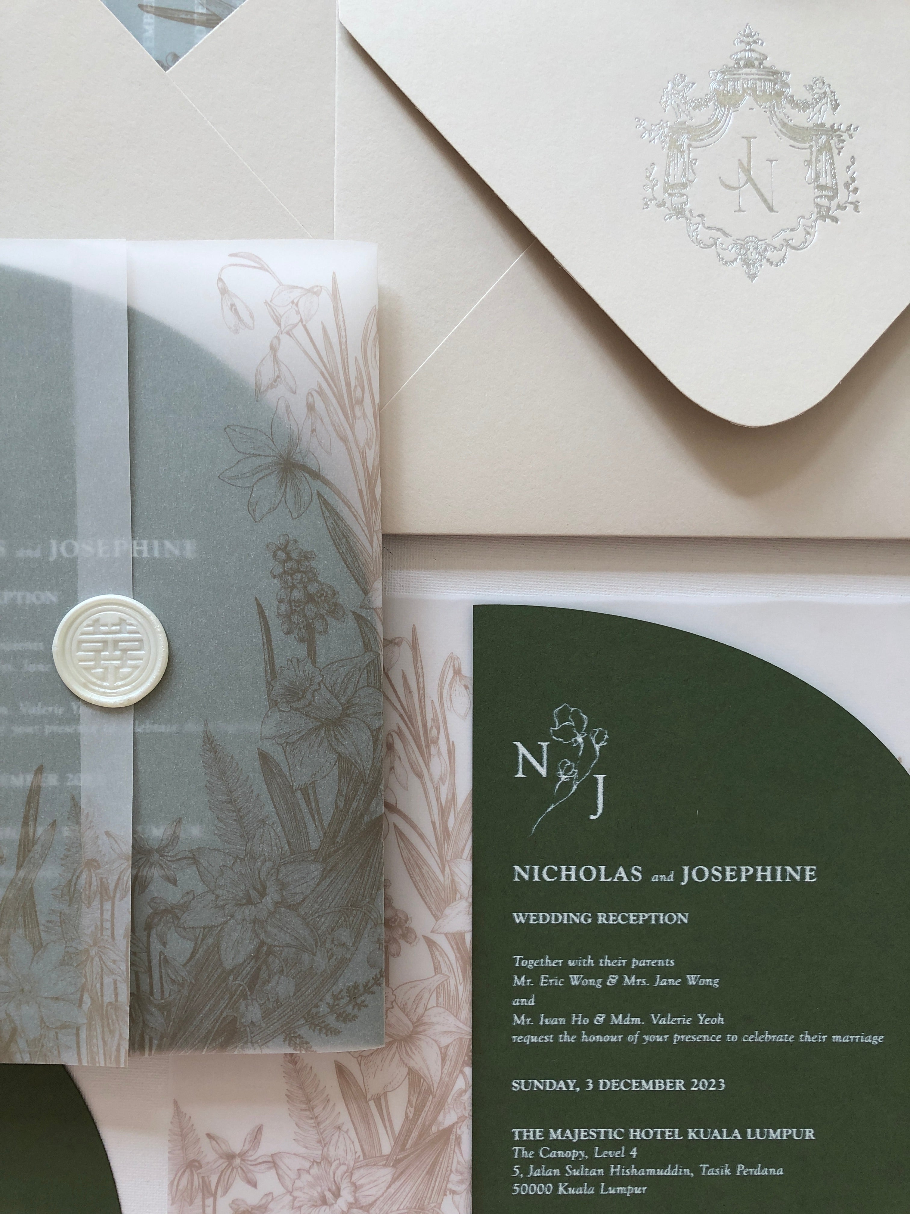 Keepsake Arch Wedding Invitation | No. 019 Nicholas & Josephine