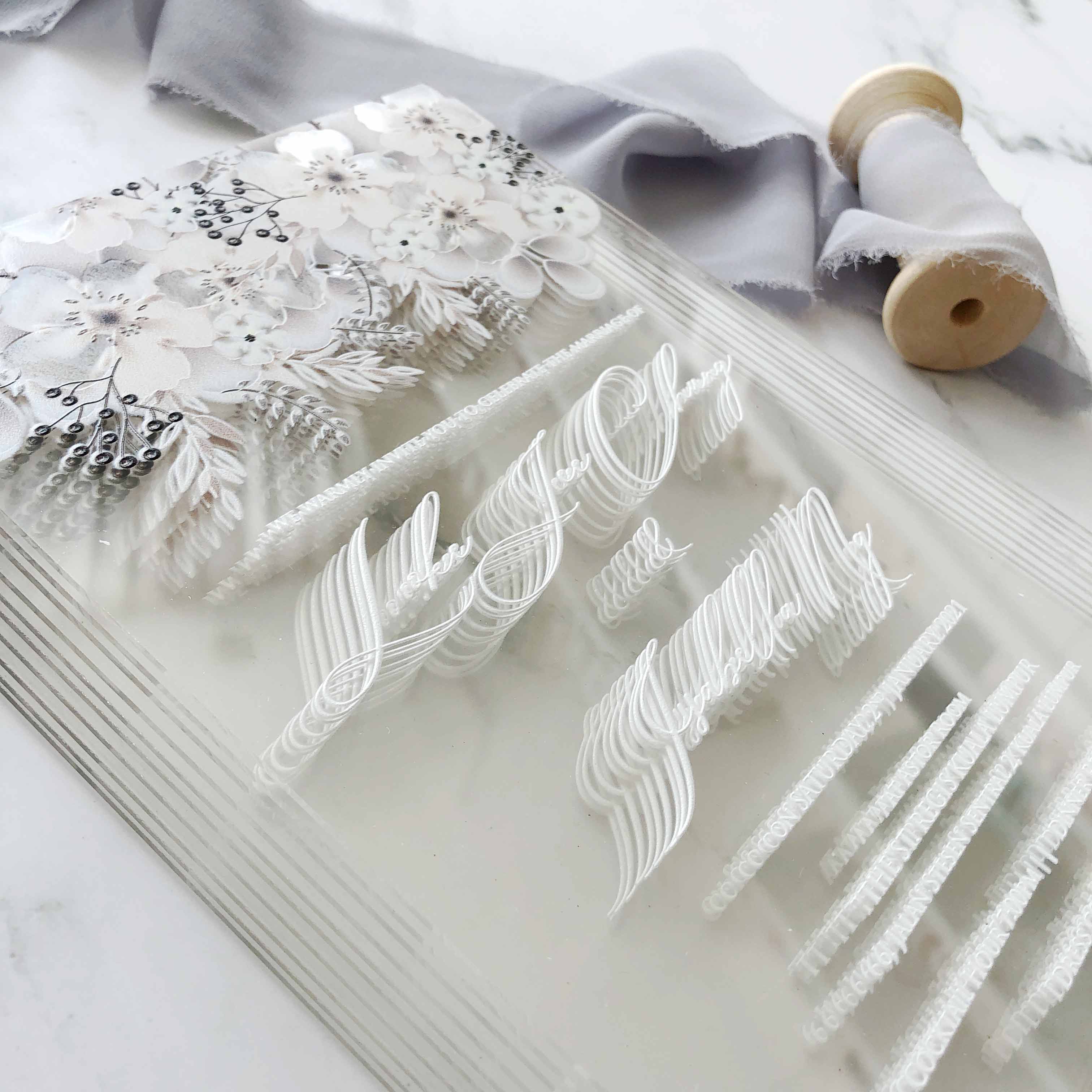 Acrylic Wedding Invitation (ELEGANT COLOUR)