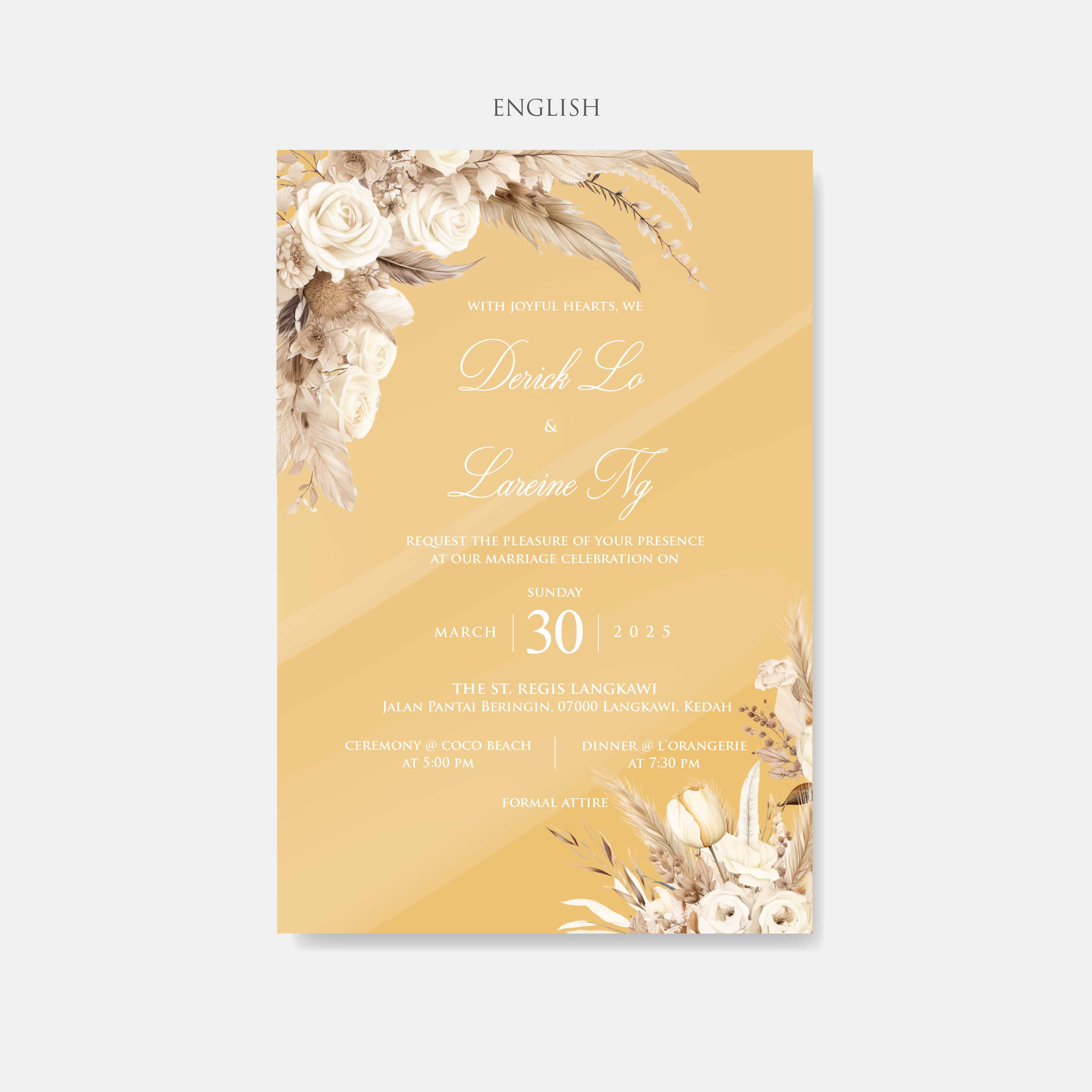 Mirror Acrylic Wedding Invitation