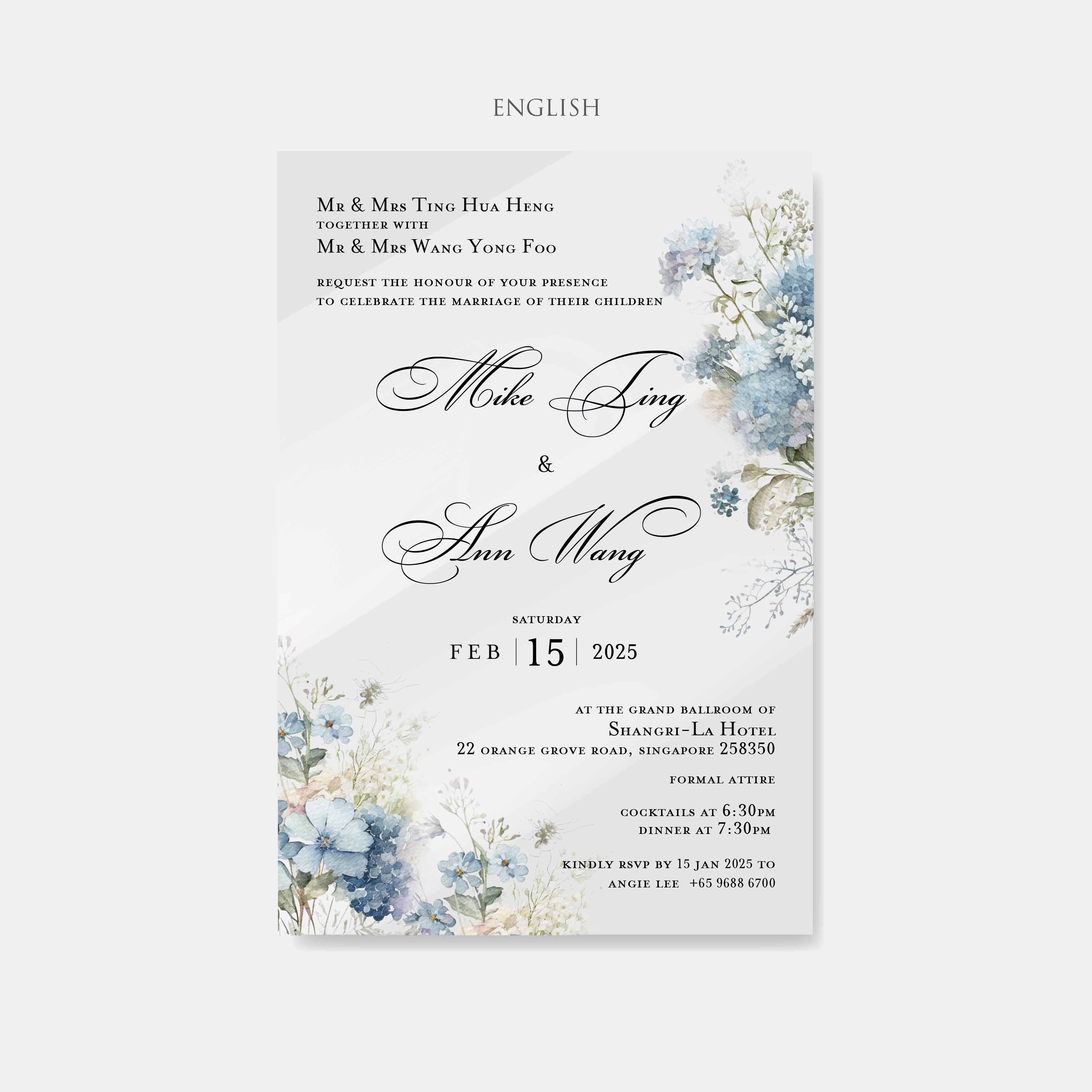 Mirror Acrylic Wedding Invitation