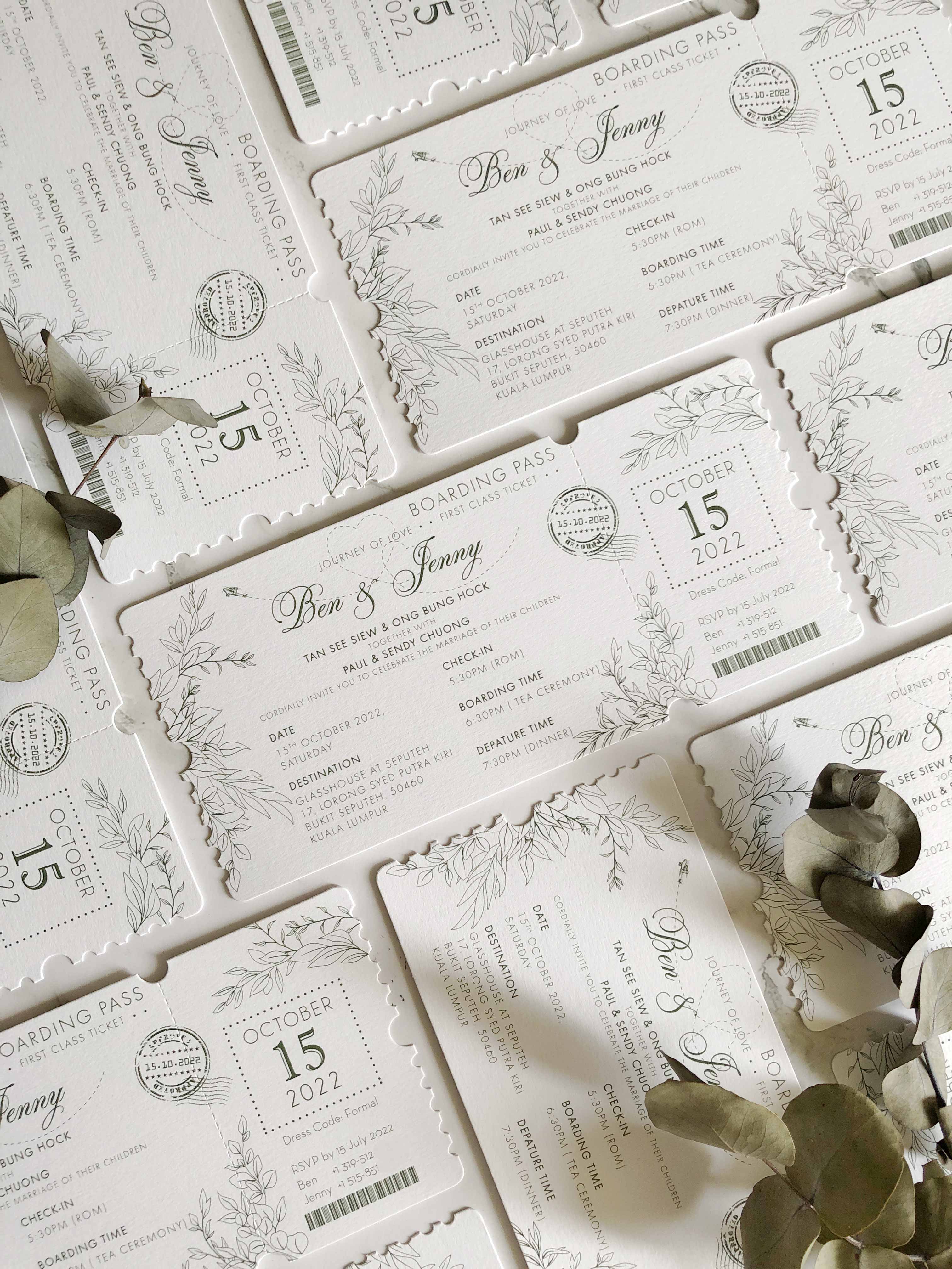 Boarding Pass Wedding Invitation