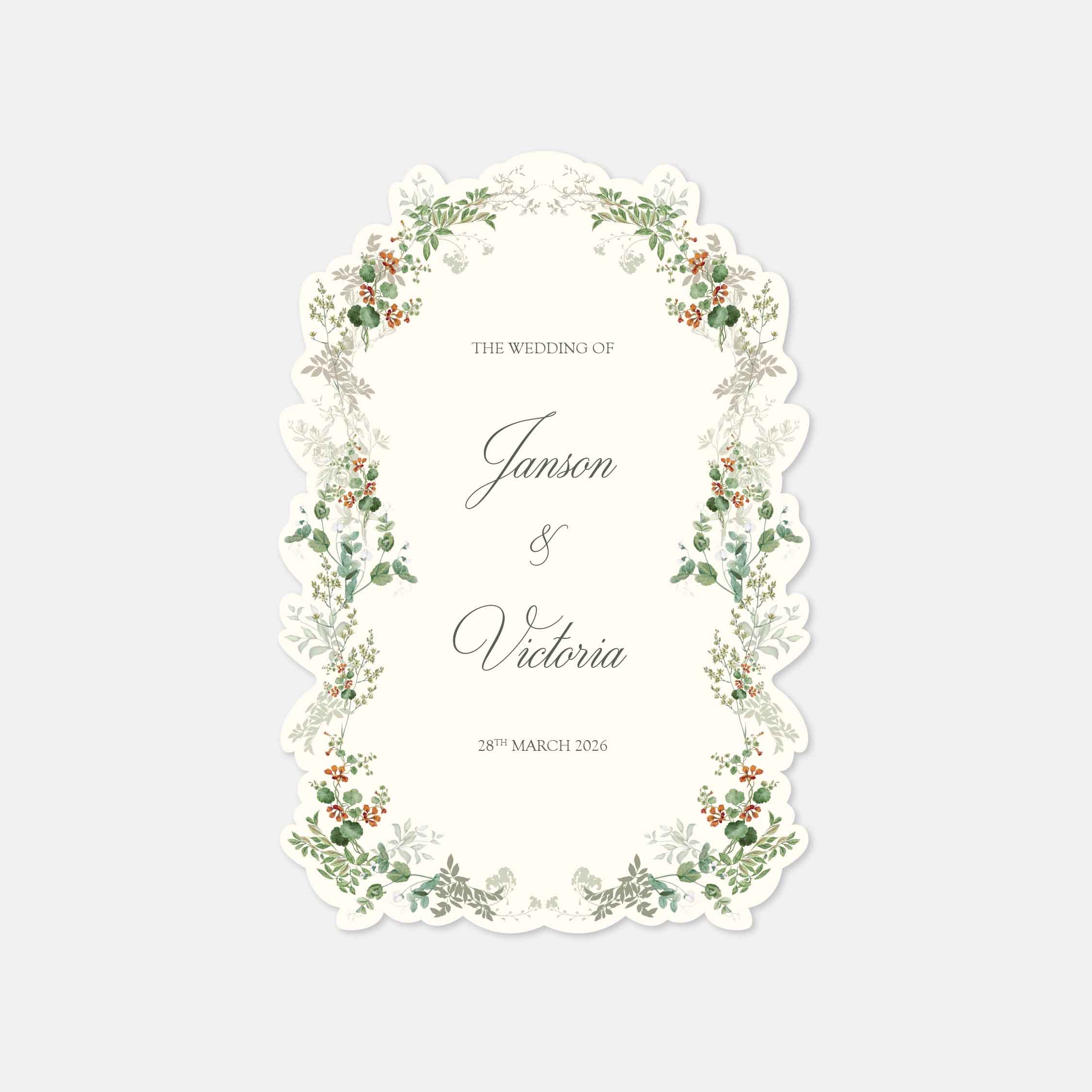 Fancy Shaped Wedding Invitation