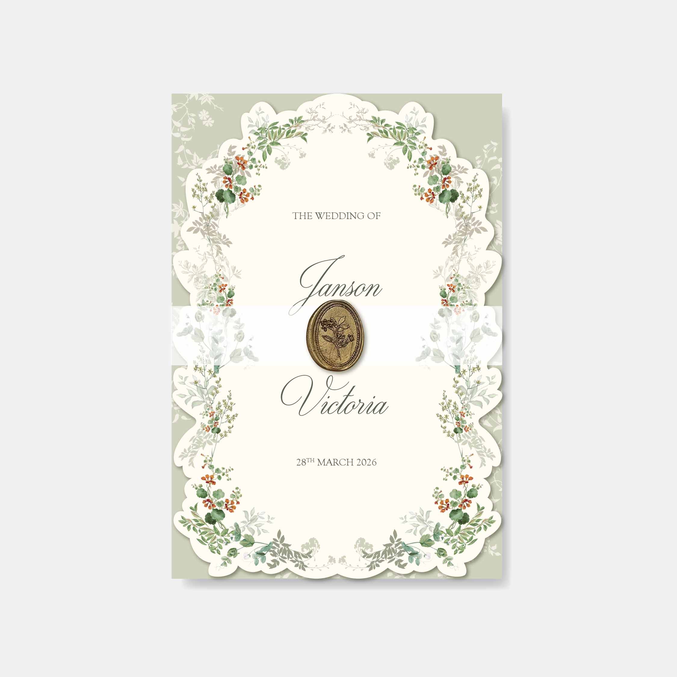 Fancy Shaped Wedding Invitation