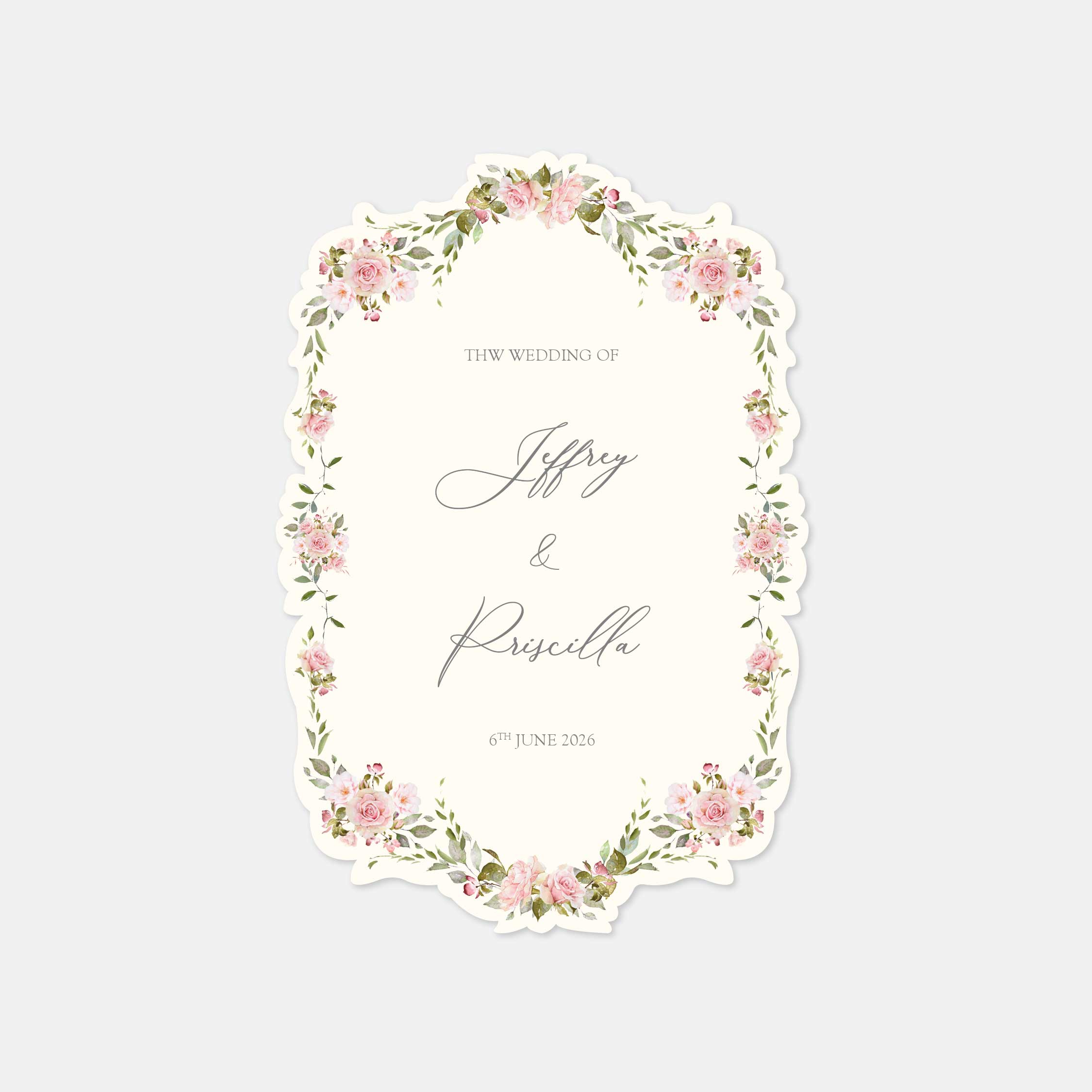 Fancy Shaped Wedding Invitation