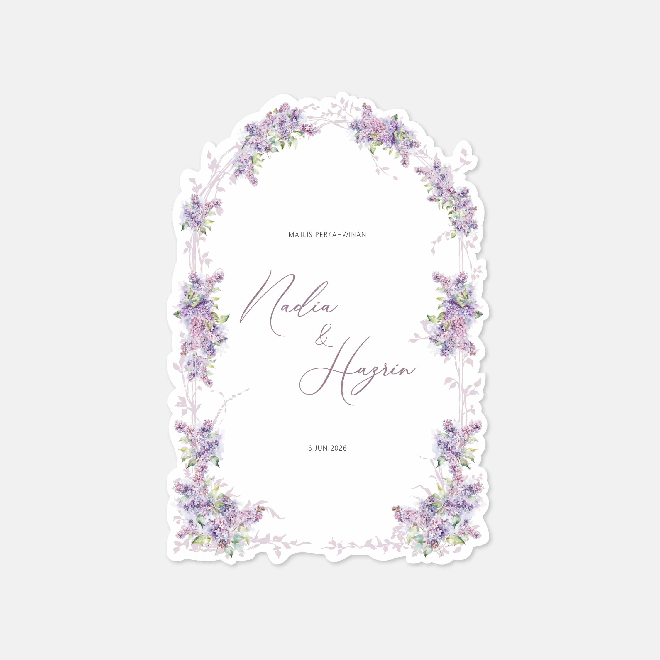 Fancy Shaped Wedding Invitation