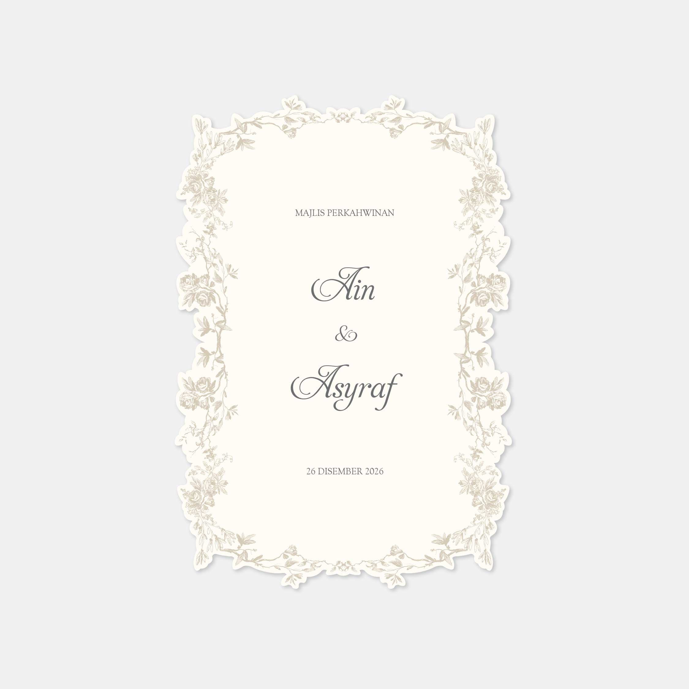 Fancy Shaped Wedding Invitation