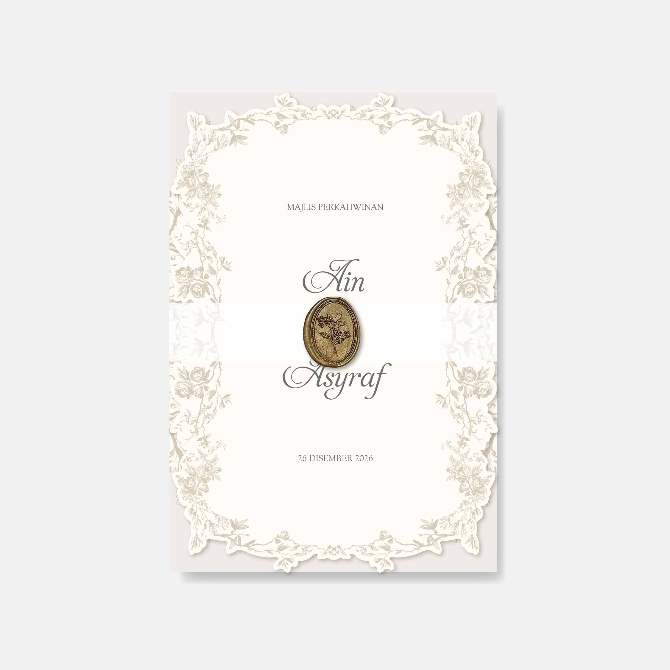 Fancy Shaped Wedding Invitation