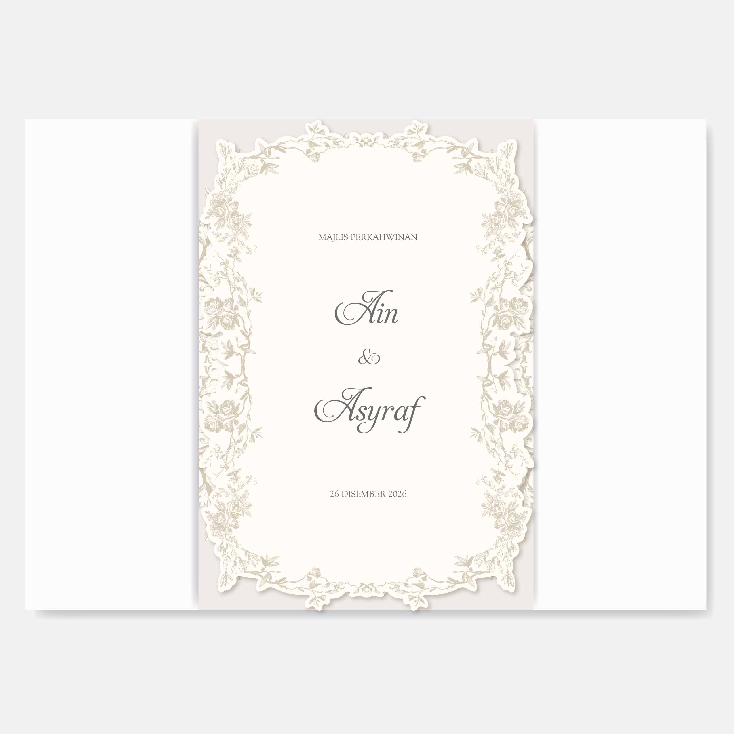 Fancy Shaped Wedding Invitation
