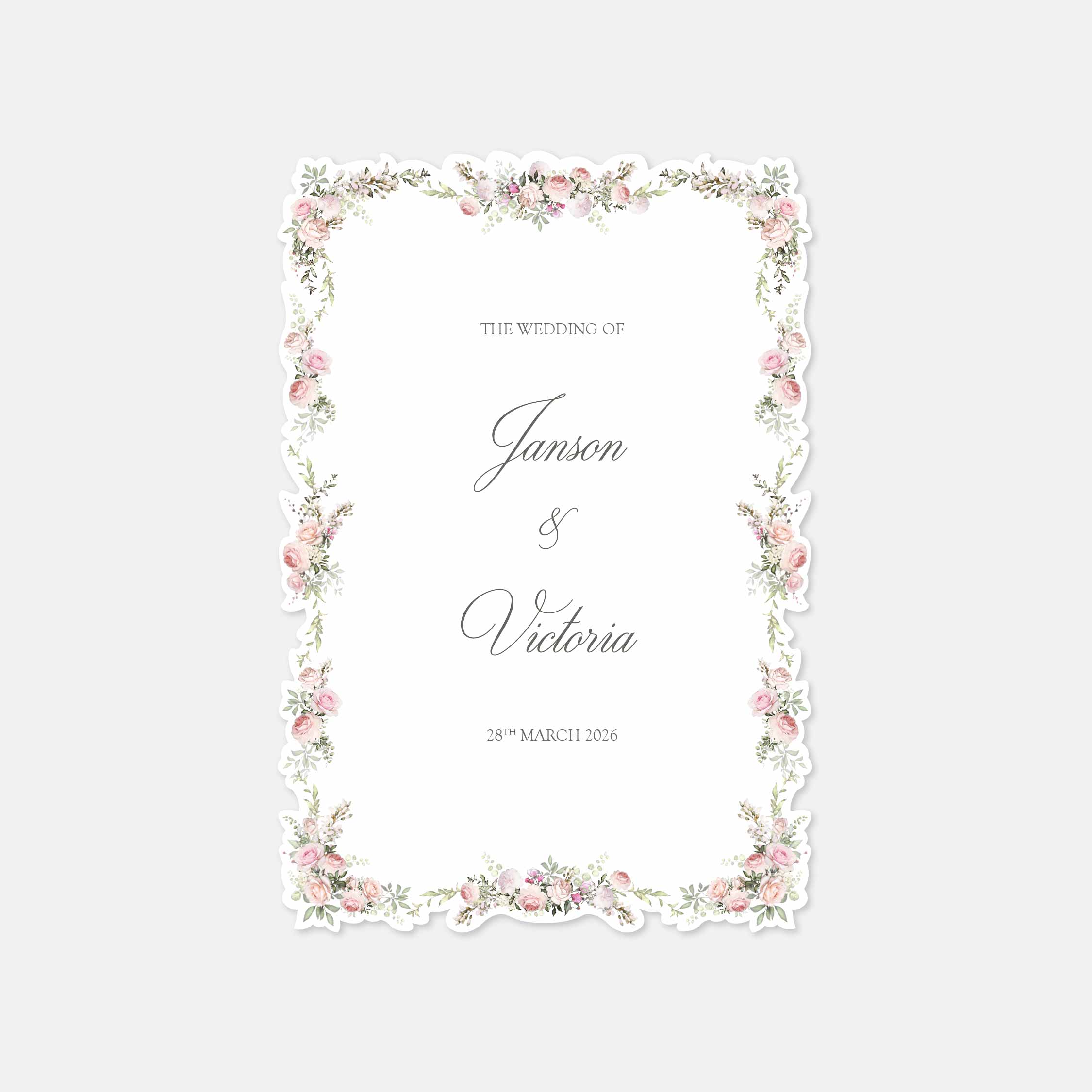 Fancy Shaped Wedding Invitation