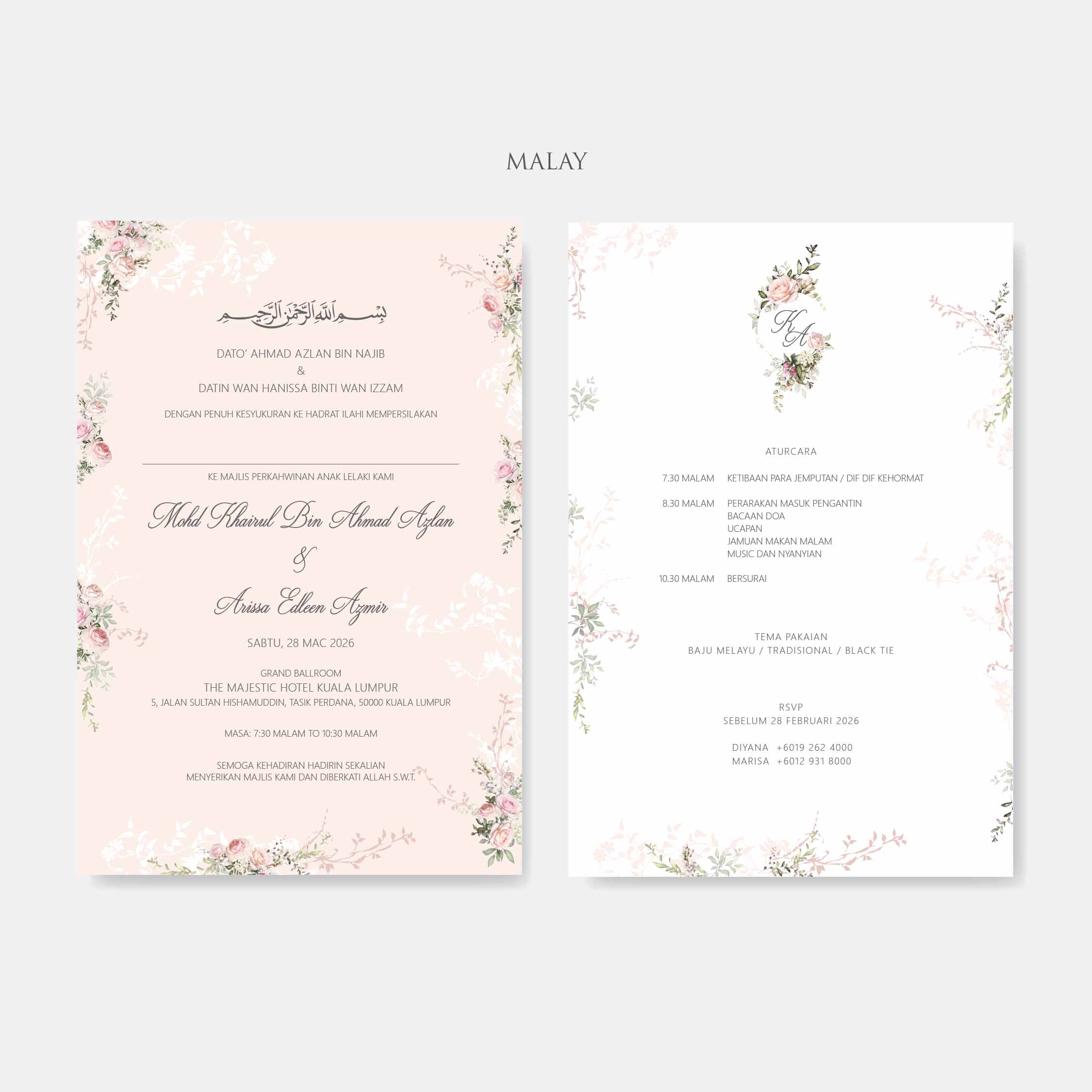 Fancy Shaped Wedding Invitation