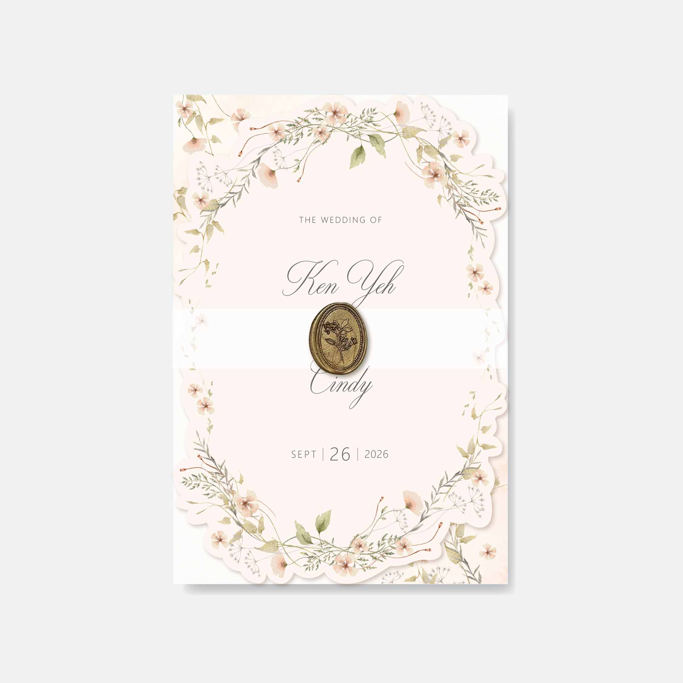 Fancy Shaped Wedding Invitation