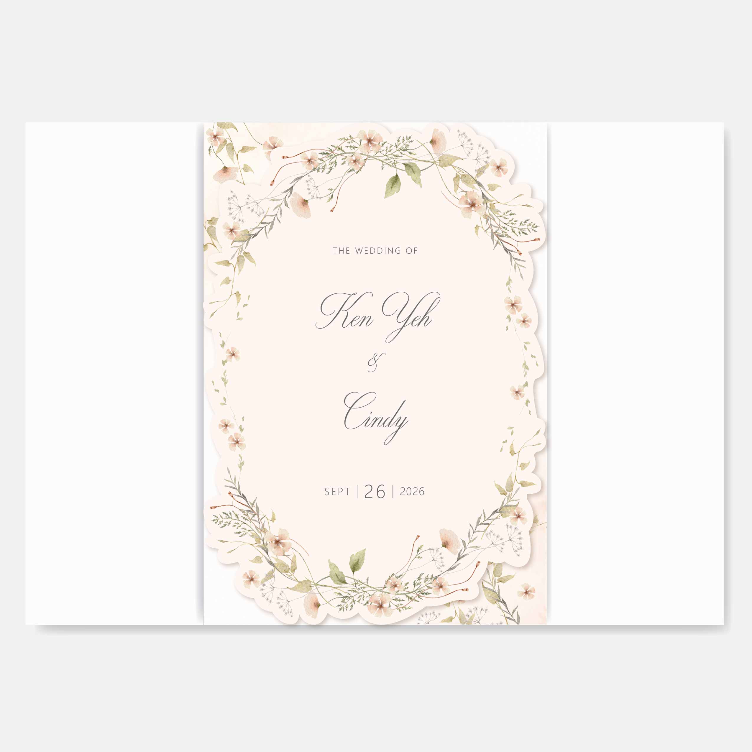 Fancy Shaped Wedding Invitation