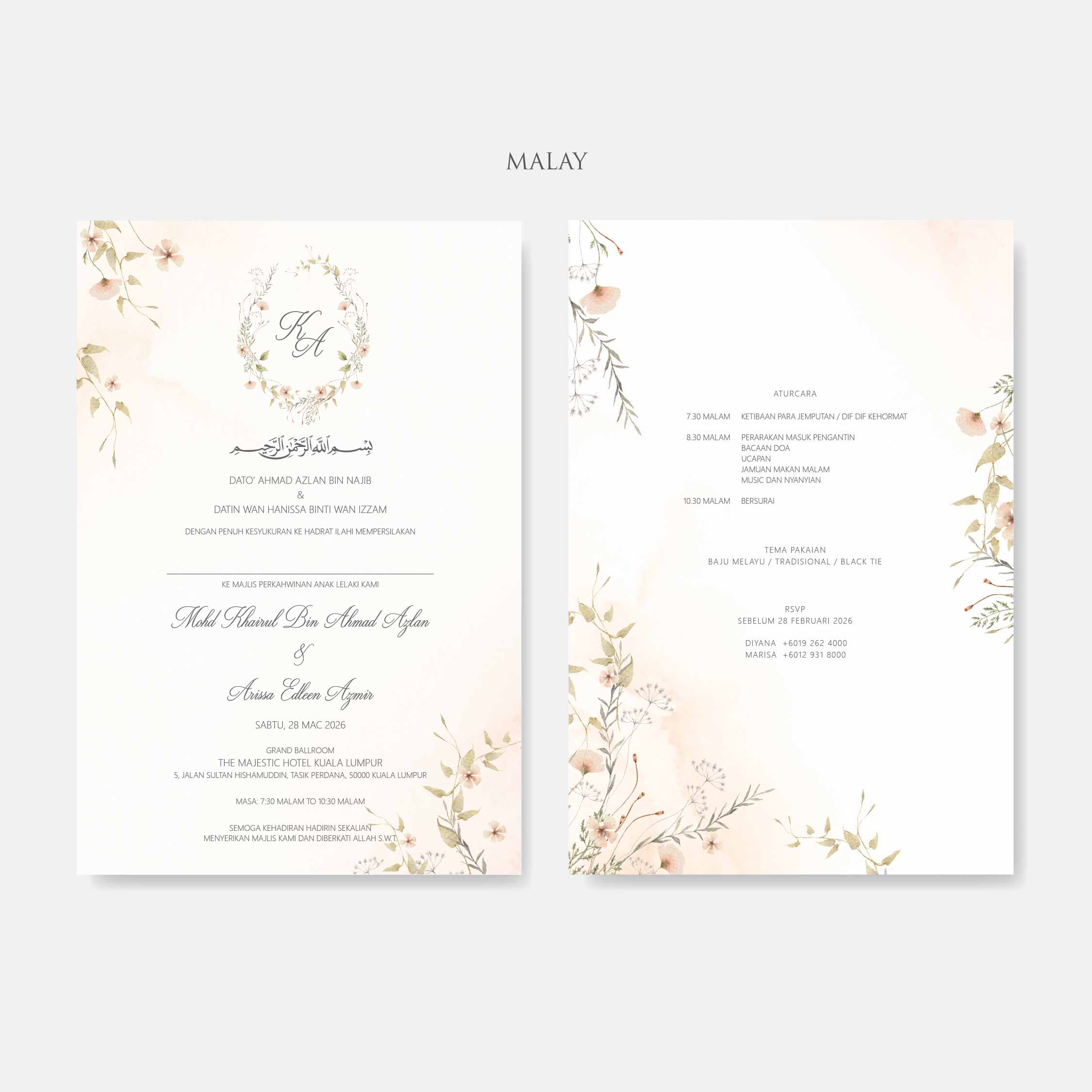 Fancy Shaped Wedding Invitation