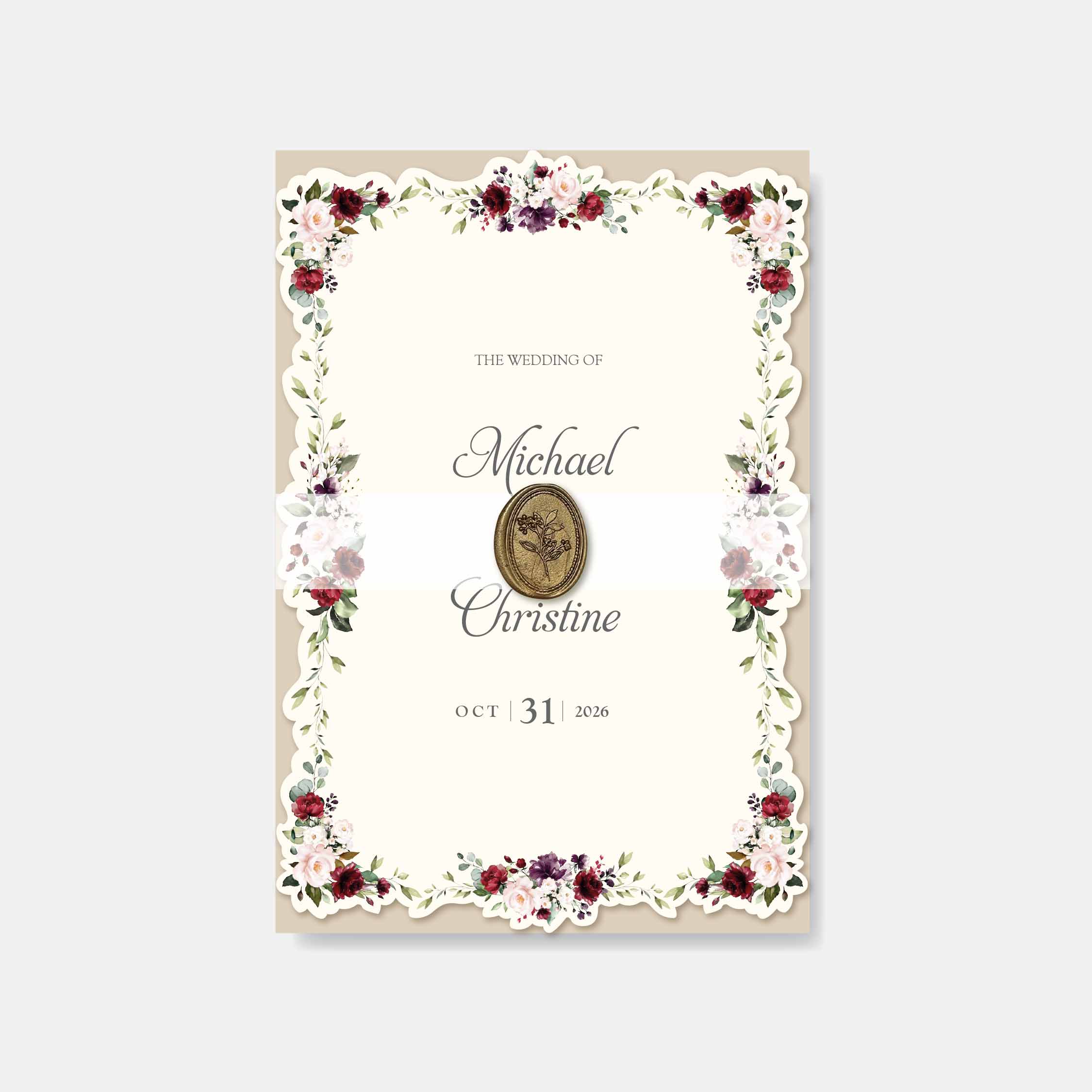 Fancy Shaped Wedding Invitation