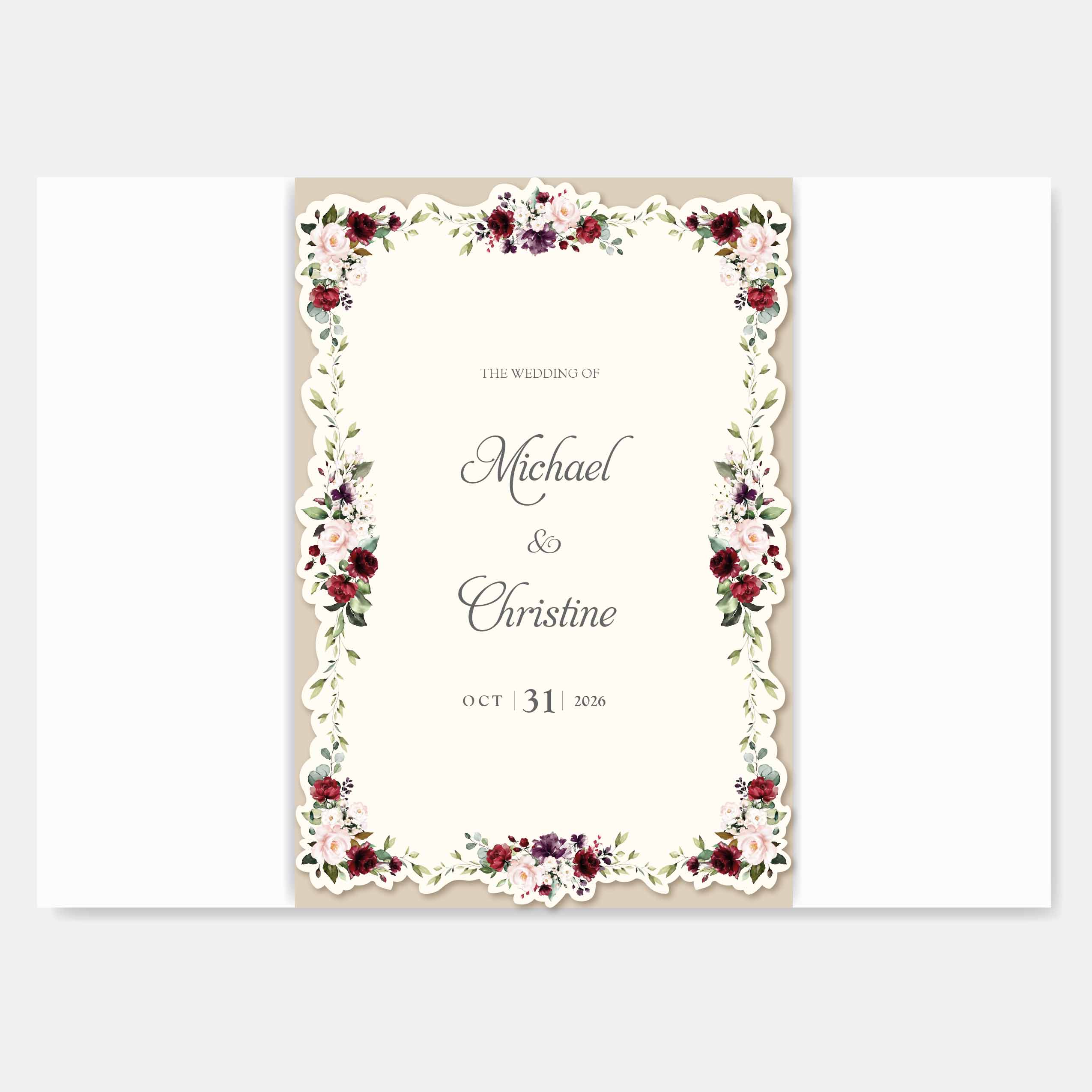 Fancy Shaped Wedding Invitation