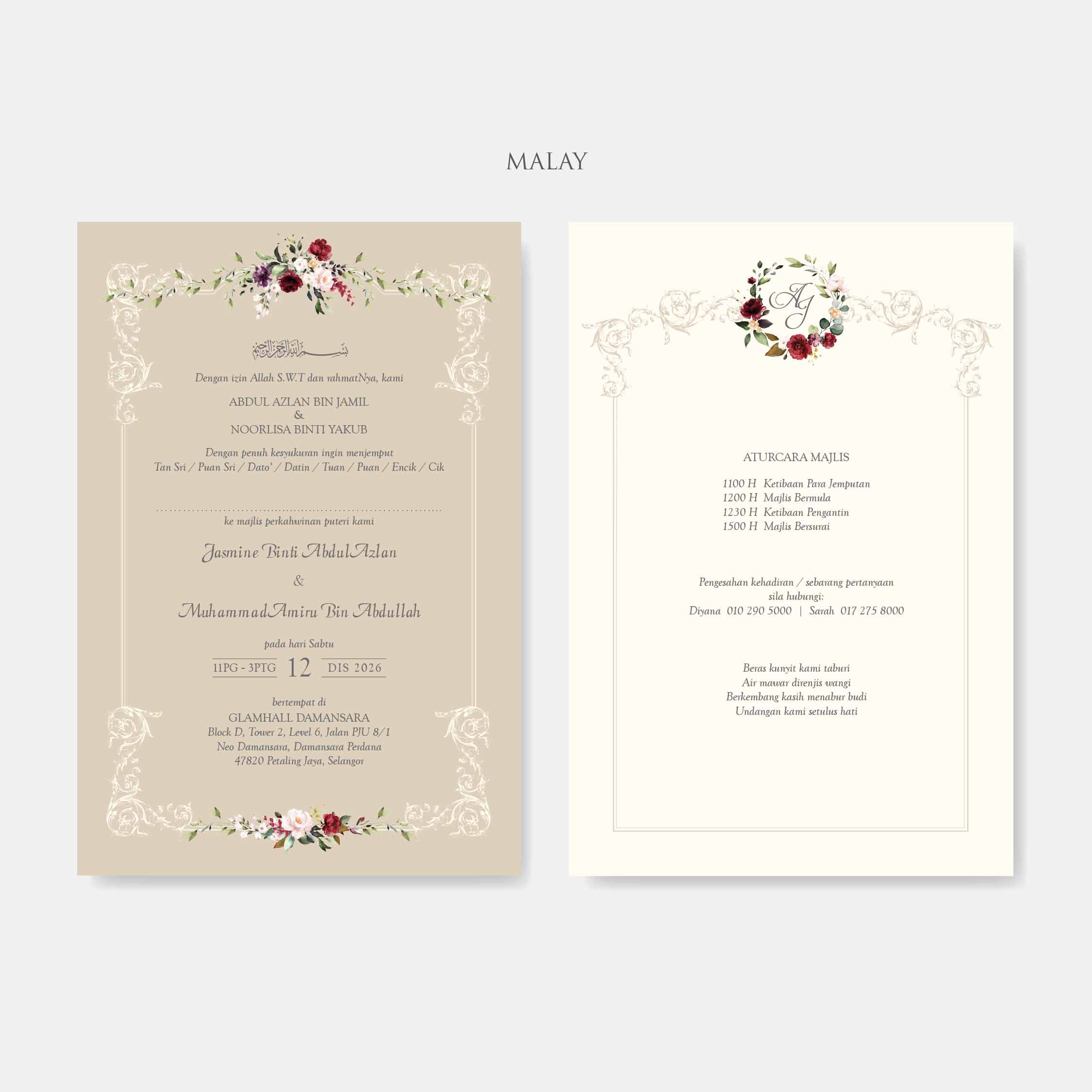 Fancy Shaped Wedding Invitation