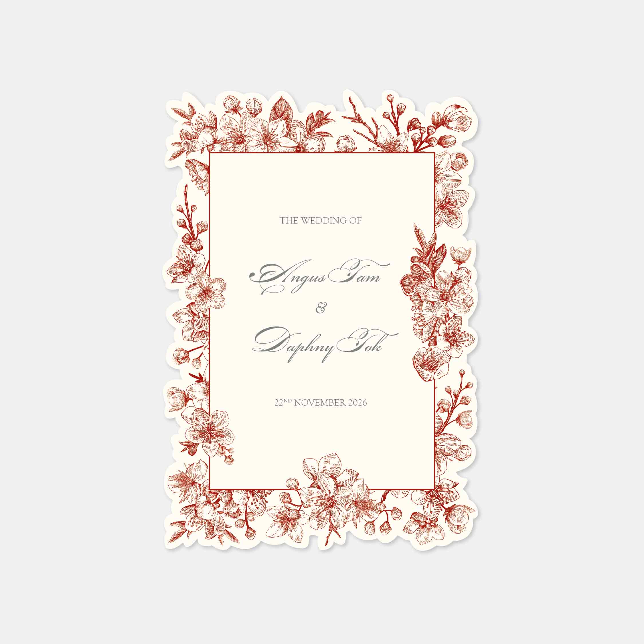 Fancy Shaped Wedding Invitation