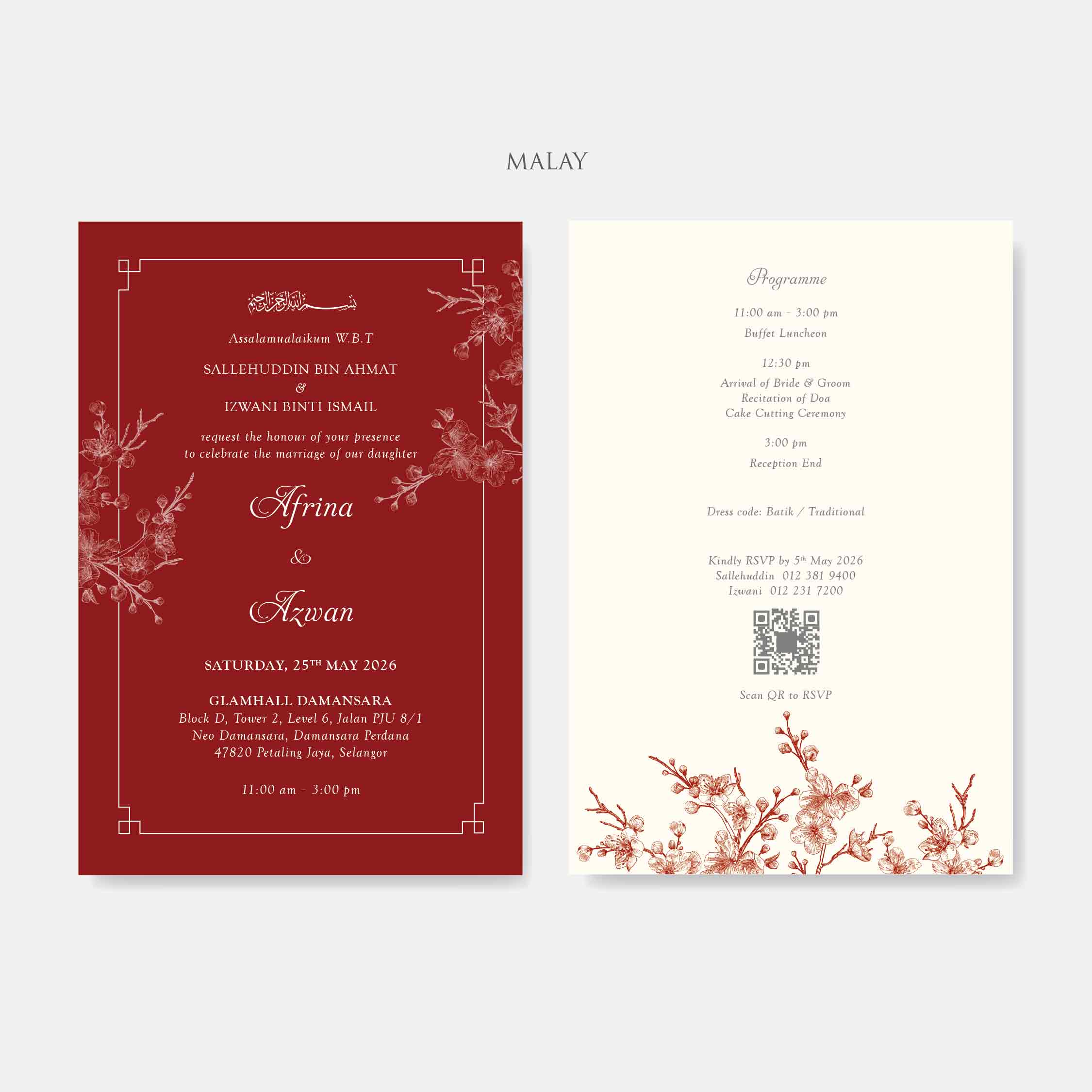Fancy Shaped Wedding Invitation