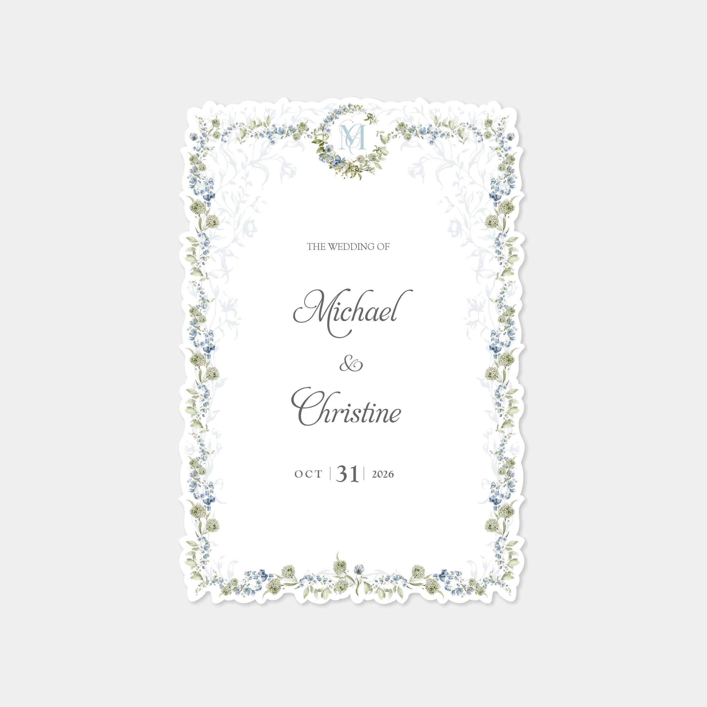 Fancy Shaped Wedding Invitation