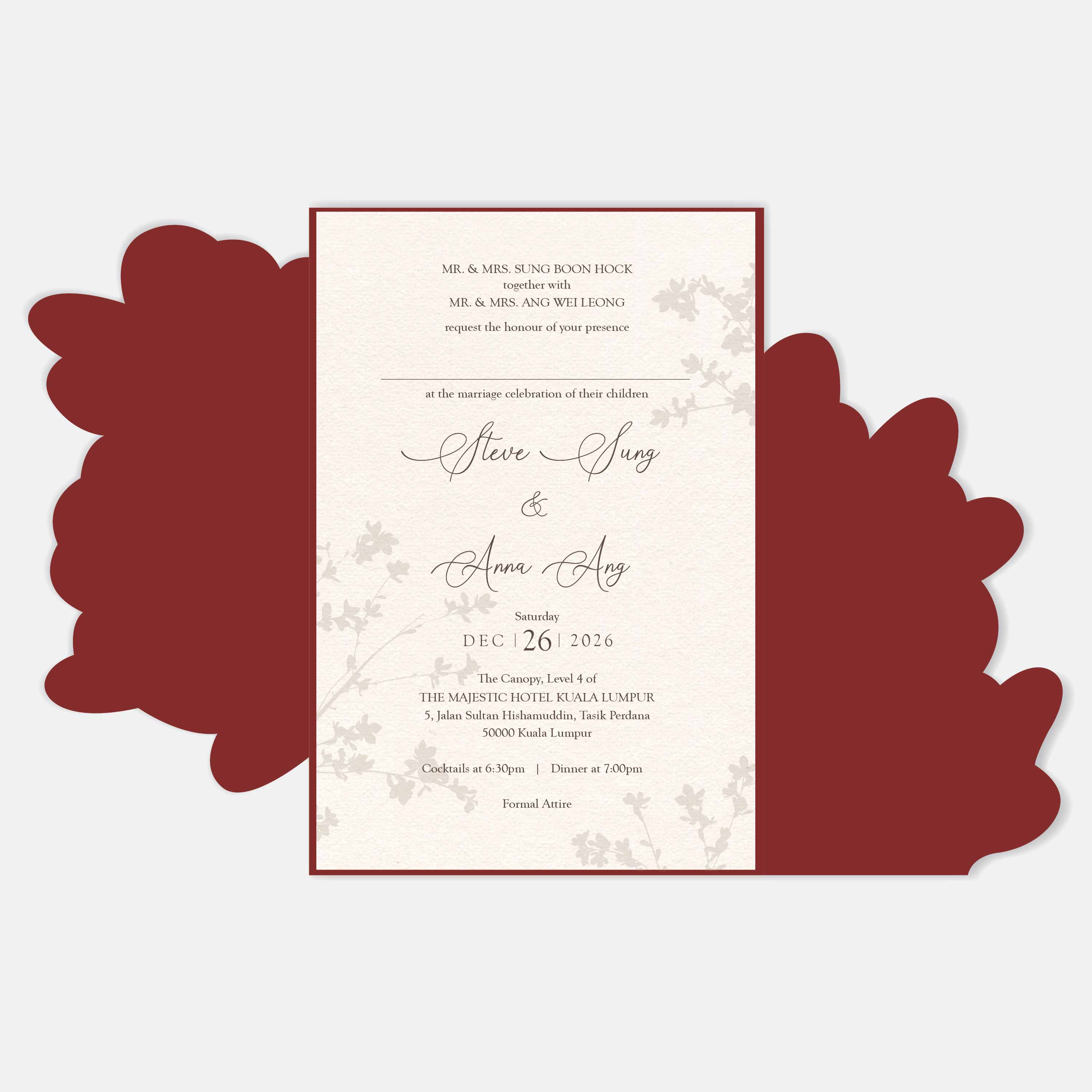 Fancy Shaped Wedding Invitation