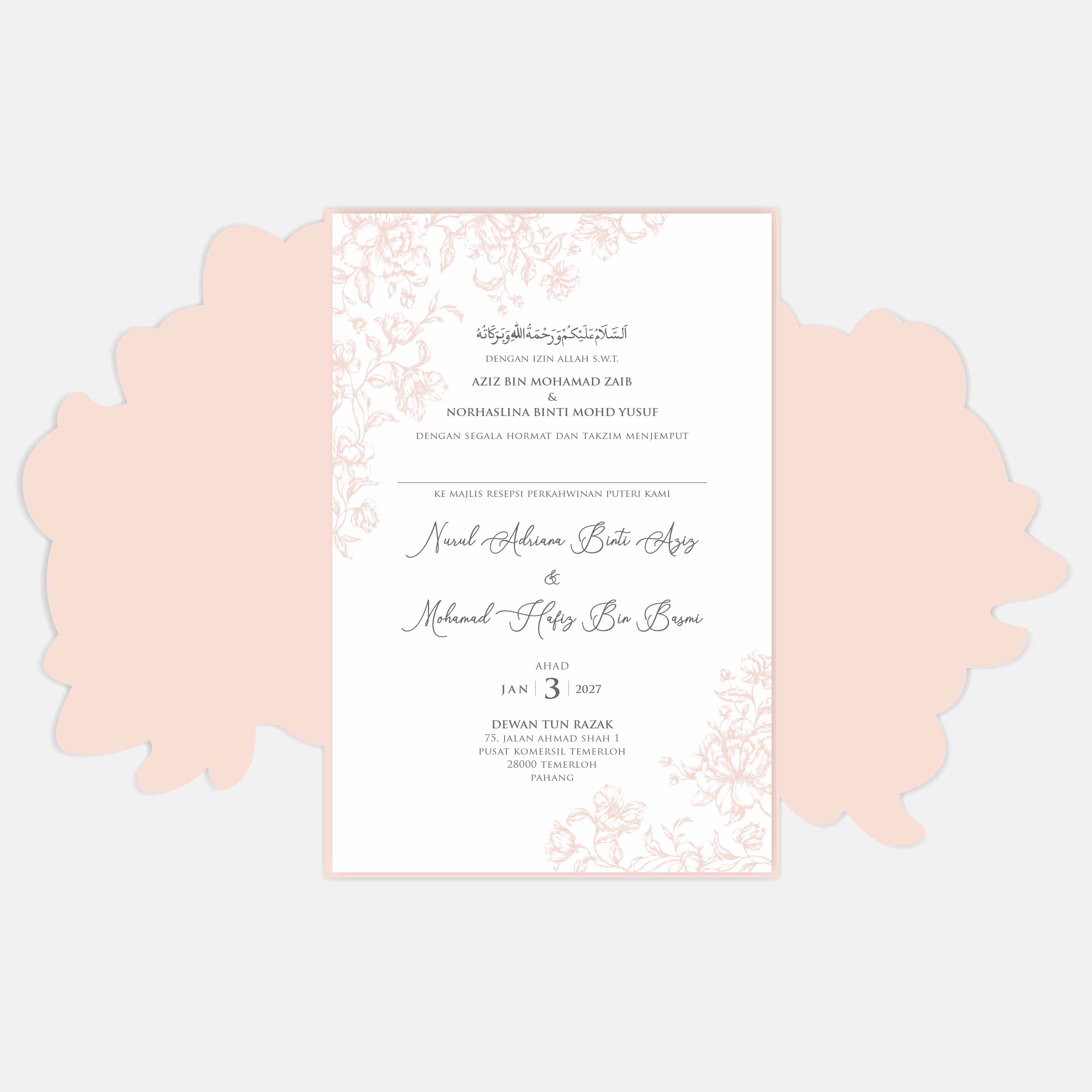 Fancy Shaped Wedding Invitation