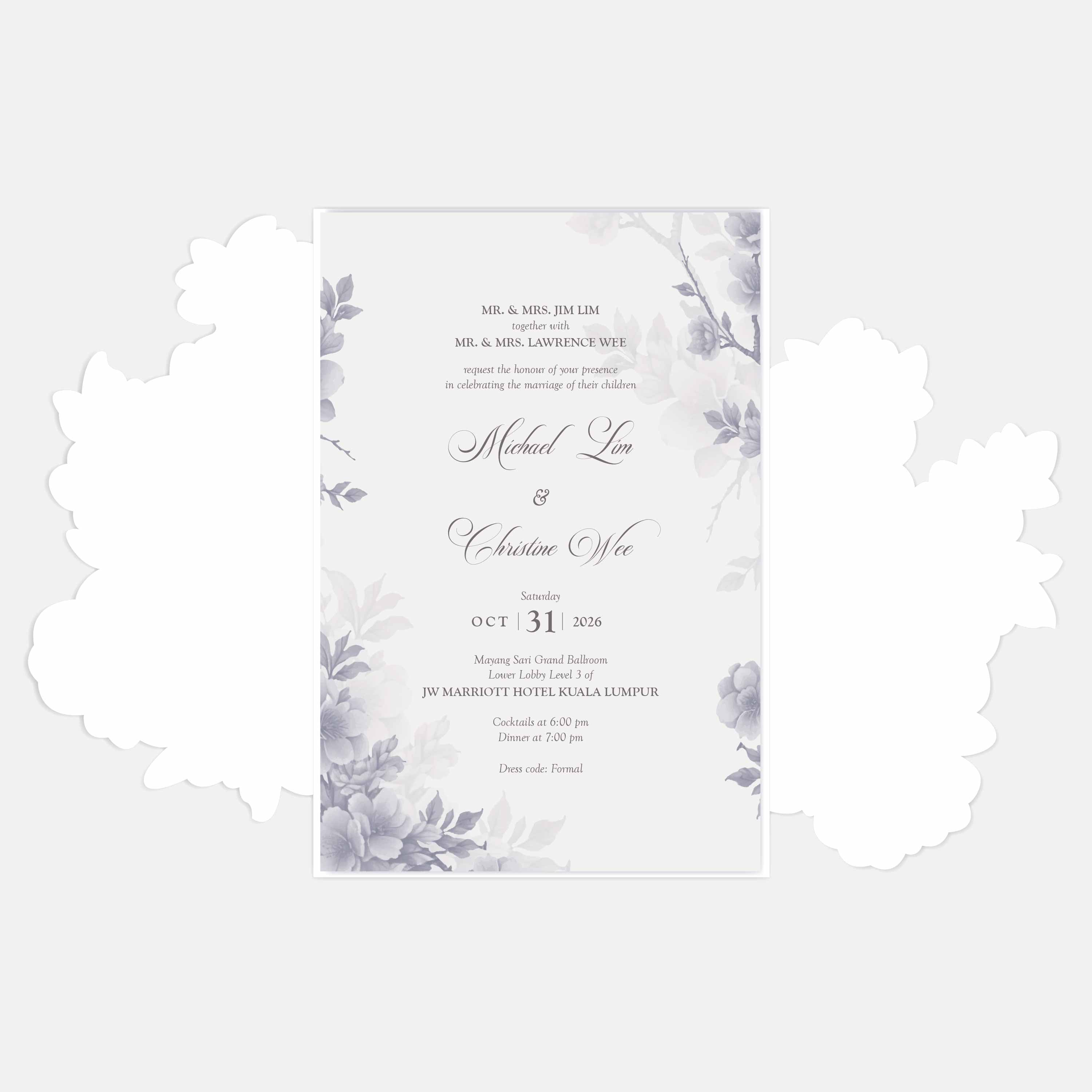 Fancy Shaped Wedding Invitation
