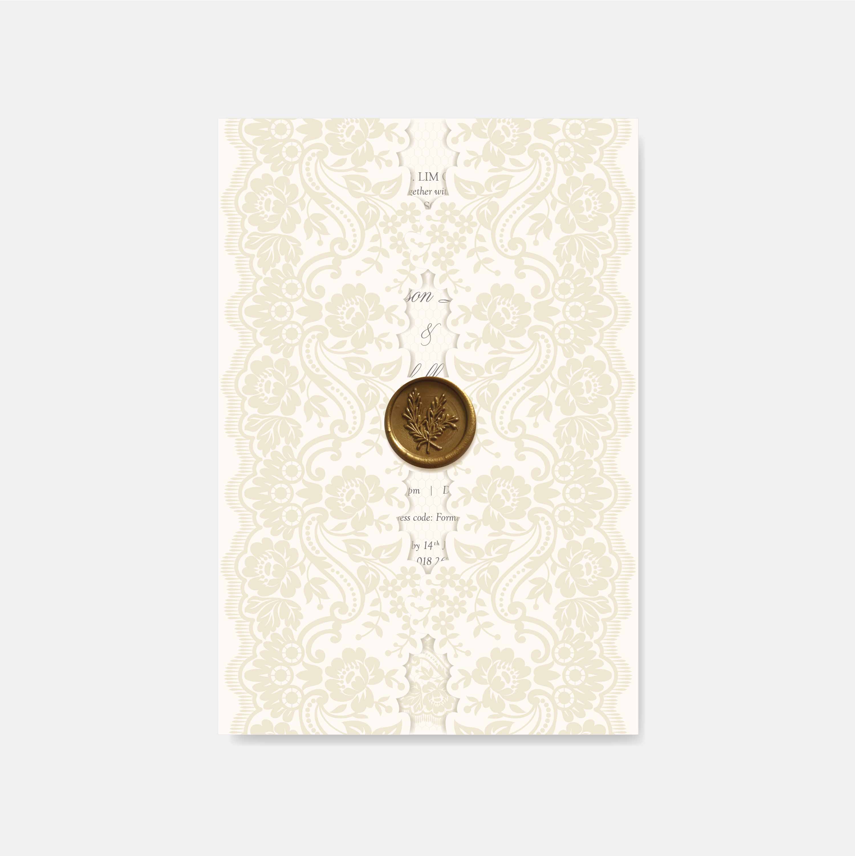 Fancy Shaped Wedding Invitation