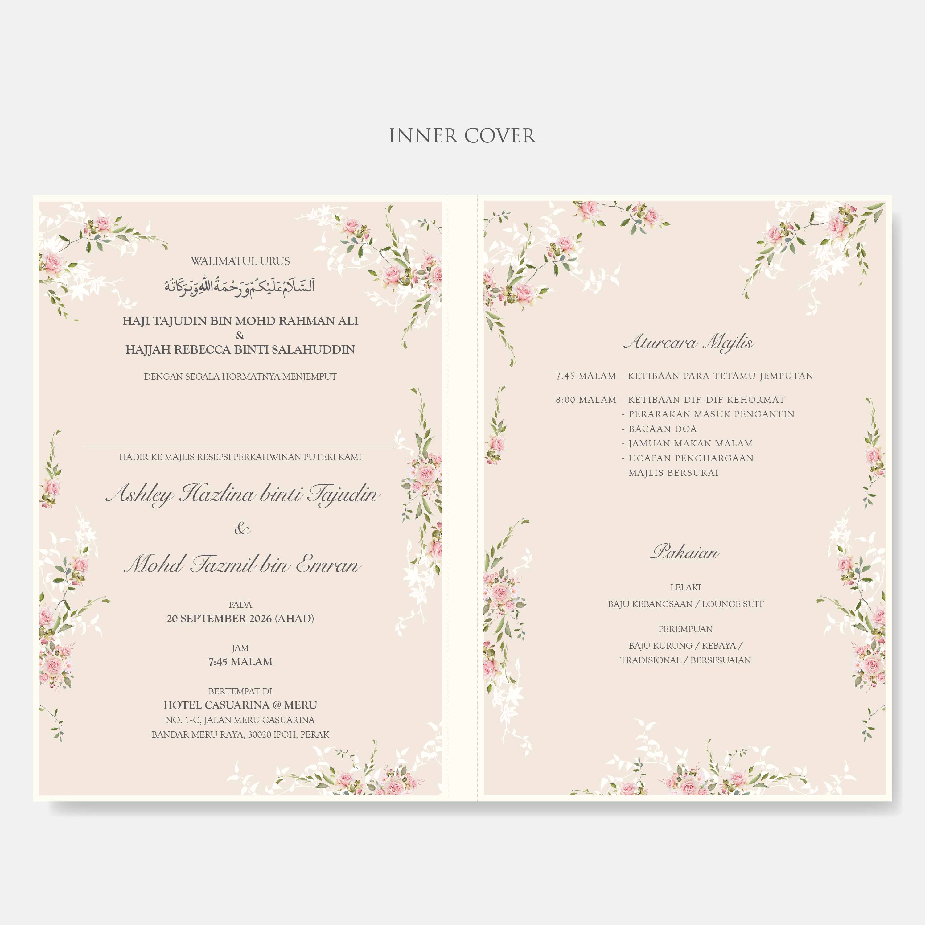 Premium Hardcover Wedding Invitation - Paperose Wedding