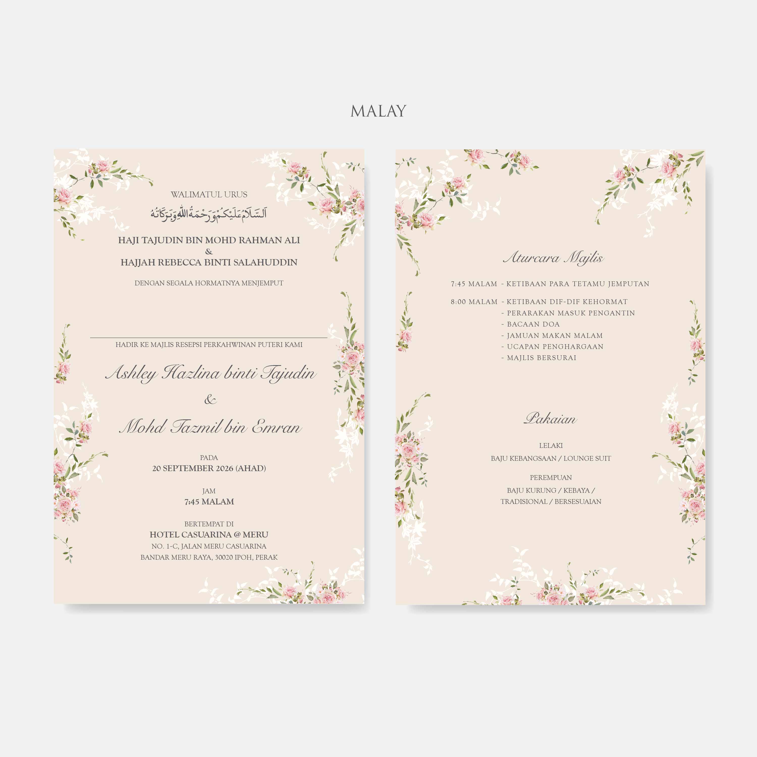 Premium Hardcover Wedding Invitation - Paperose Wedding