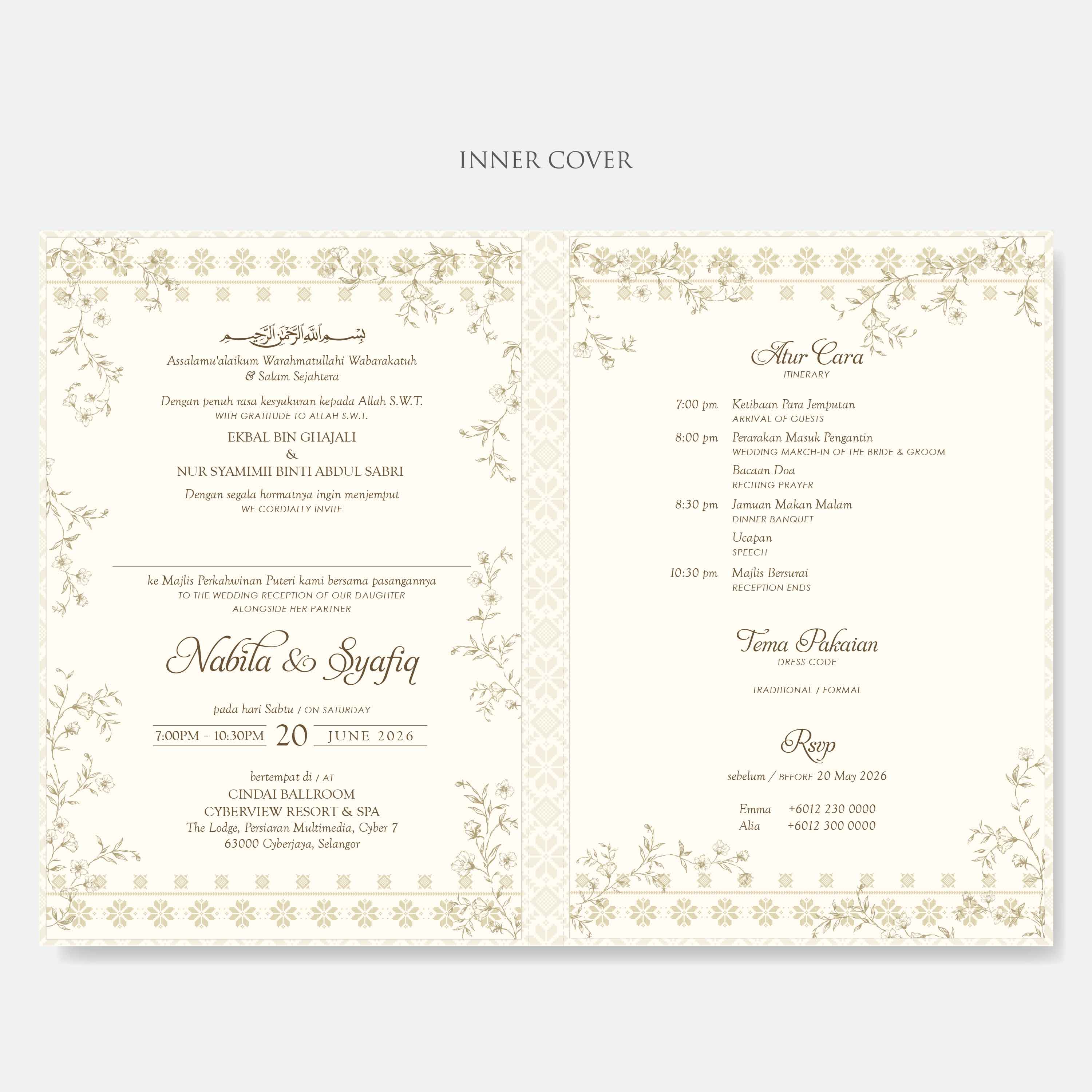 Premium Hardcover Wedding Invitation - Paperose Wedding