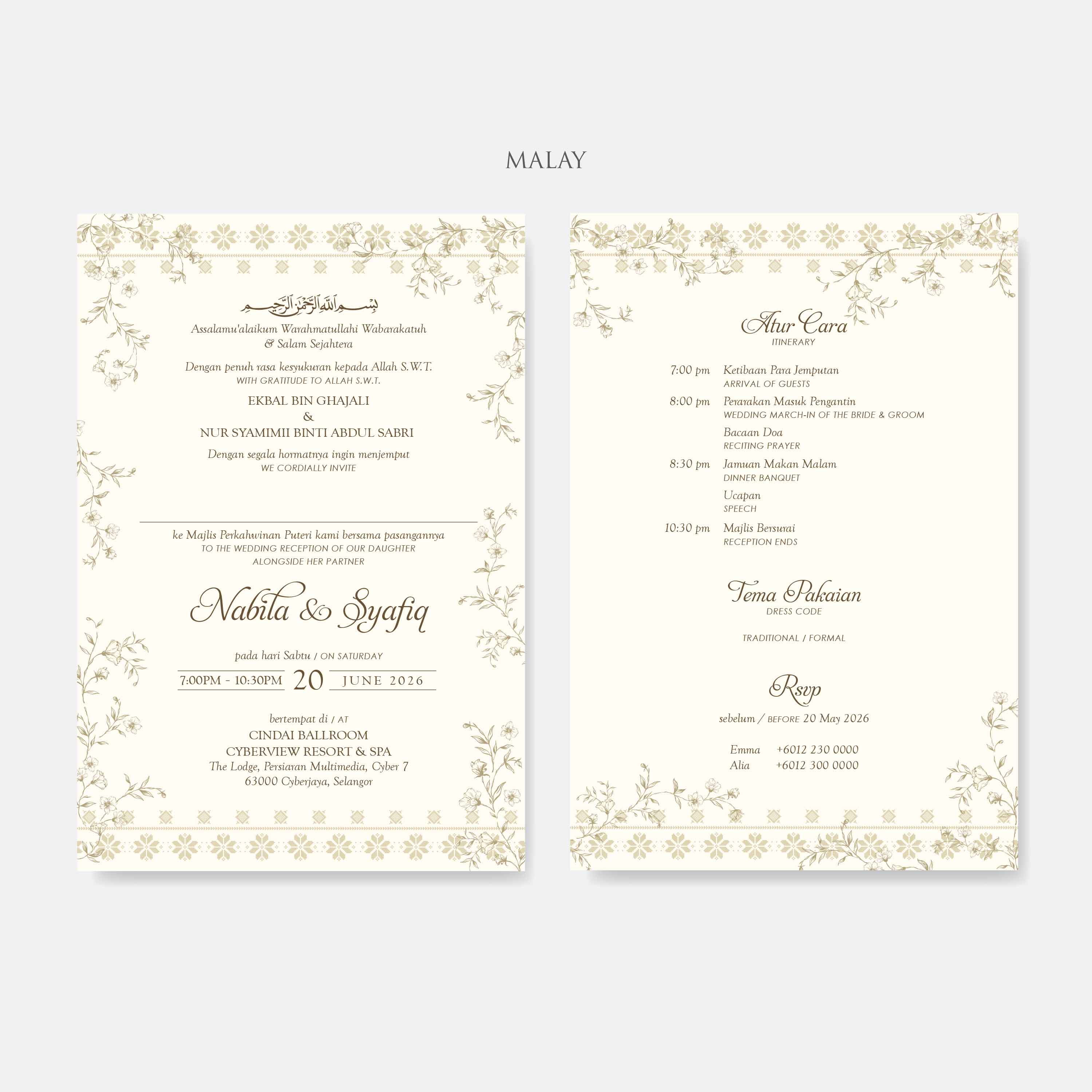 Premium Hardcover Wedding Invitation - Paperose Wedding
