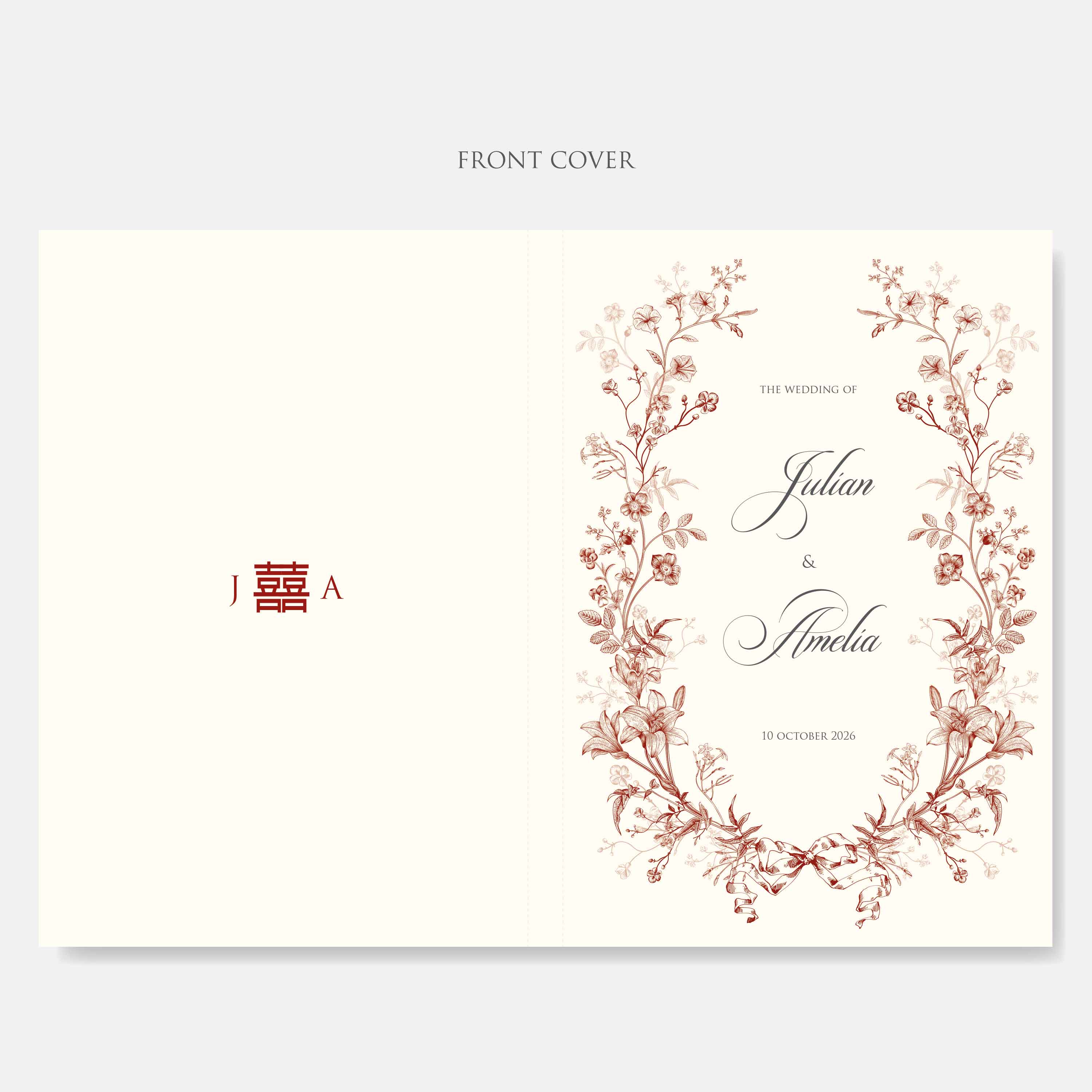 Premium Hardcover Wedding Invitation - Paperose Wedding