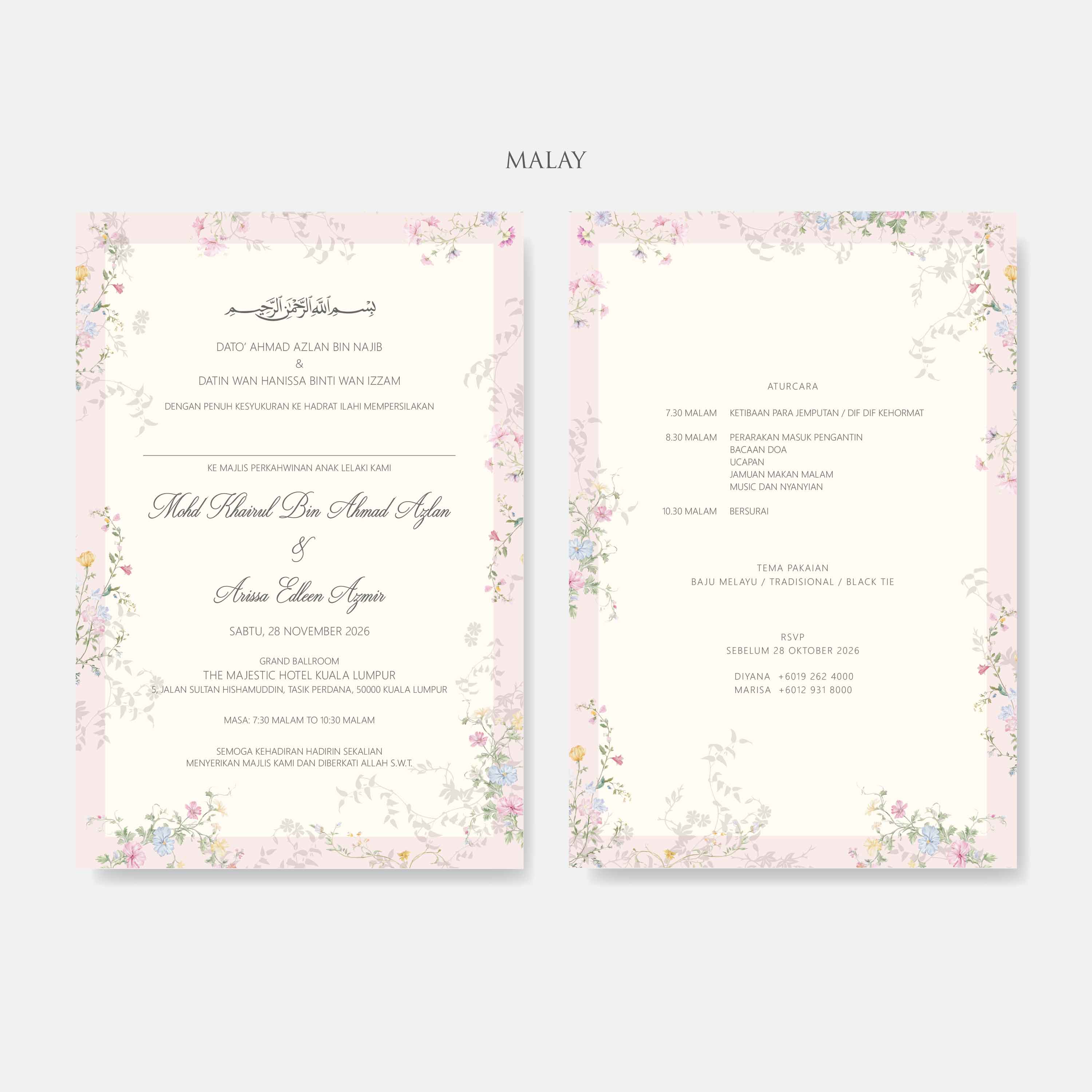 Premium Hardcover Wedding Invitation - Paperose Wedding