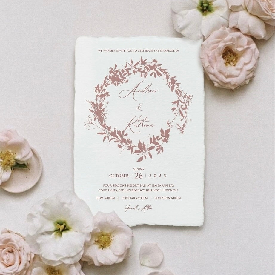 Handmade Paper Wedding Invitation