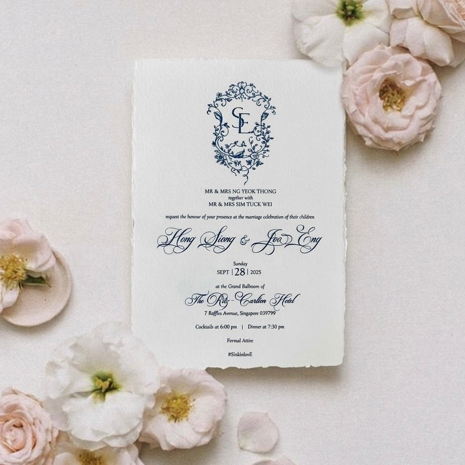 Handmade Paper Wedding Invitation
