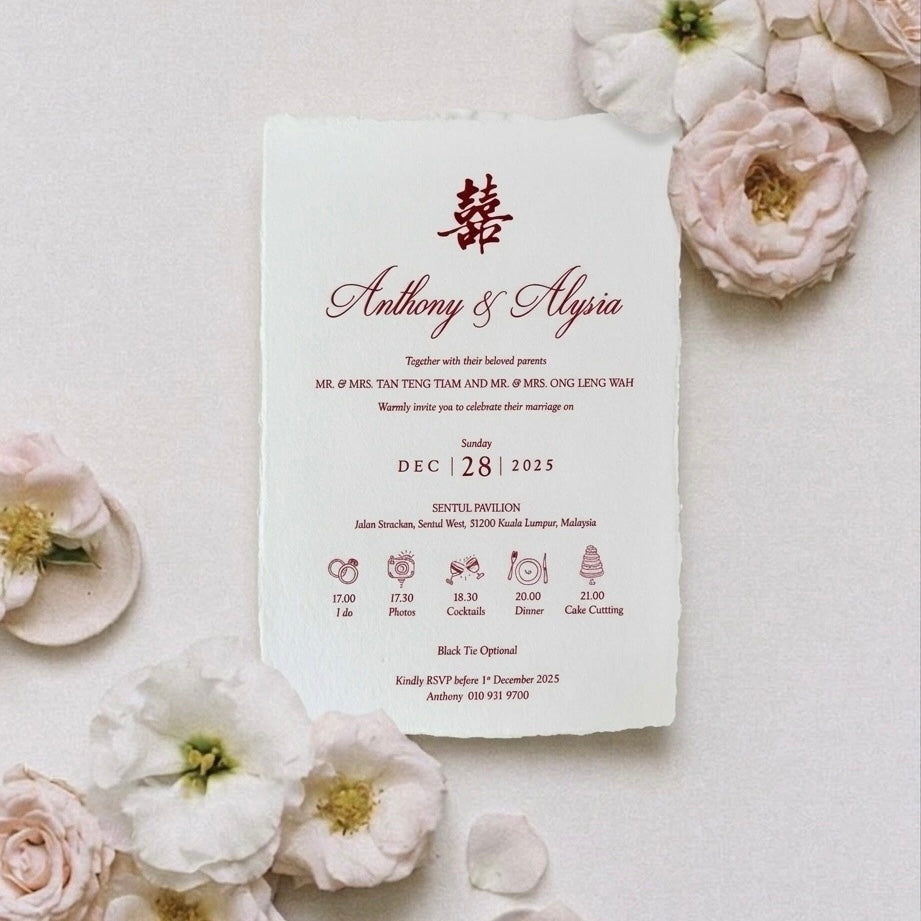 Handmade Paper Wedding Invitation