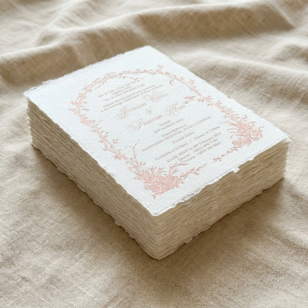 Handmade Paper Wedding Invitation