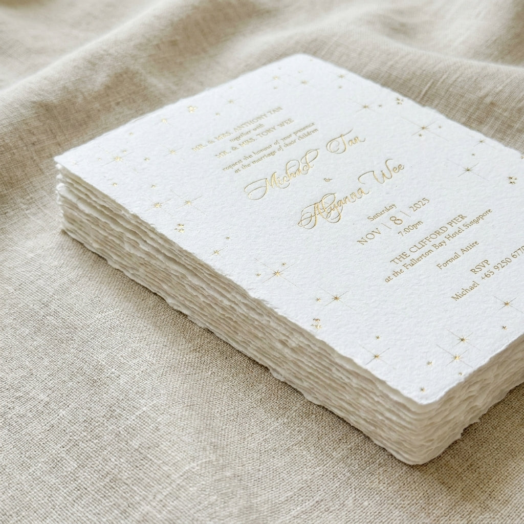Handmade Paper Wedding Invitation