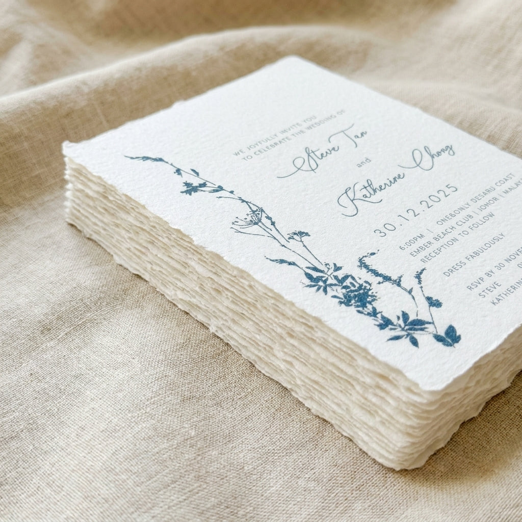 Handmade Paper Wedding Invitation
